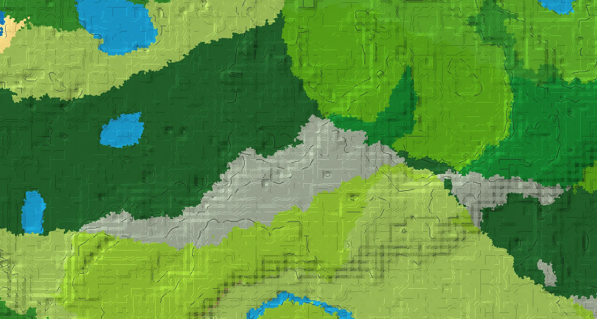 Seed map — Woodland Mansion and Pale Garden from Old Growth Birch Forest with Trial Chambers