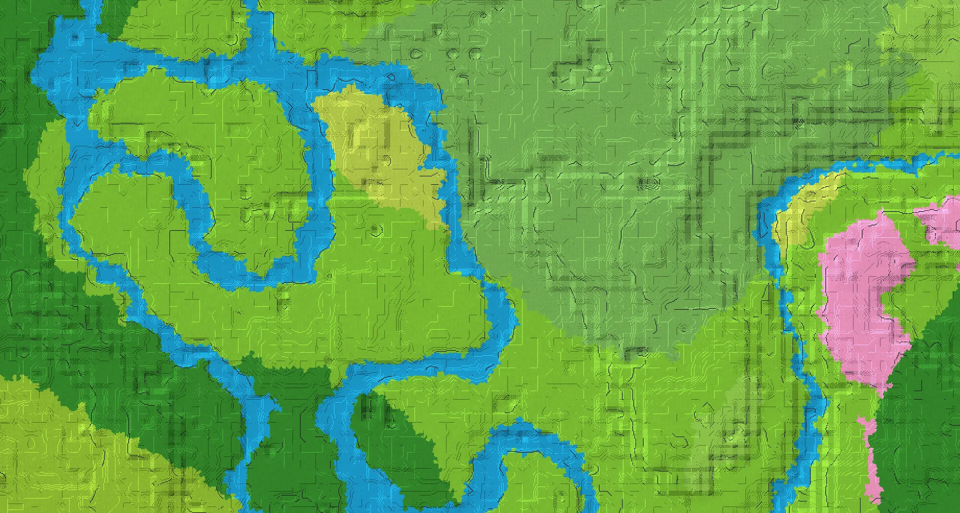 Seed map — Flower Forest East of a Plains Start at 172, -164