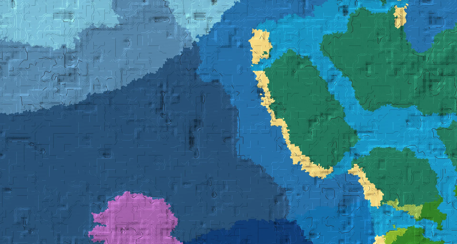 Seed map — Ocean monument and Mushroom fields shore