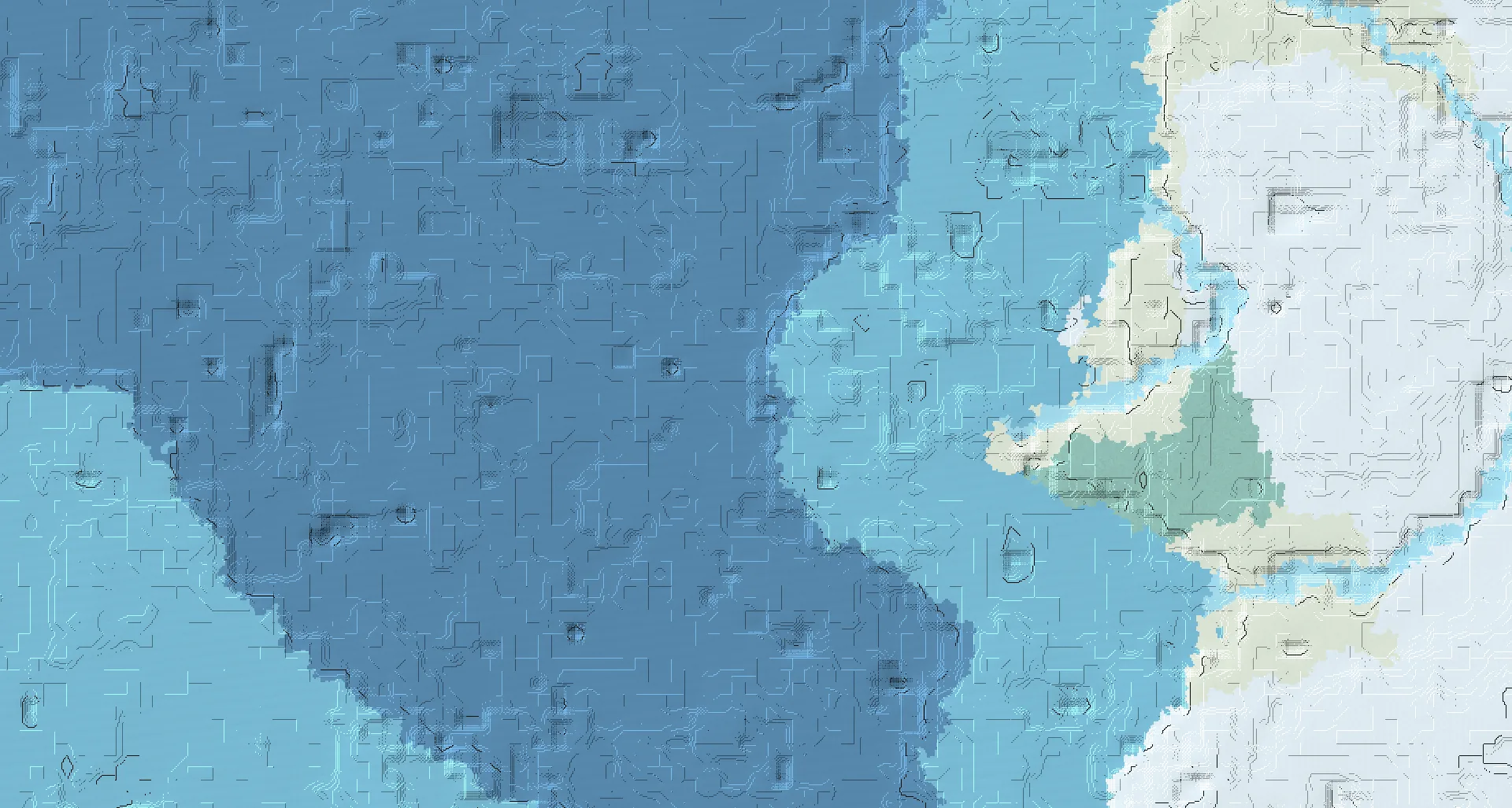 Seed map — Ocean Monument West of a Snowy Taiga Start