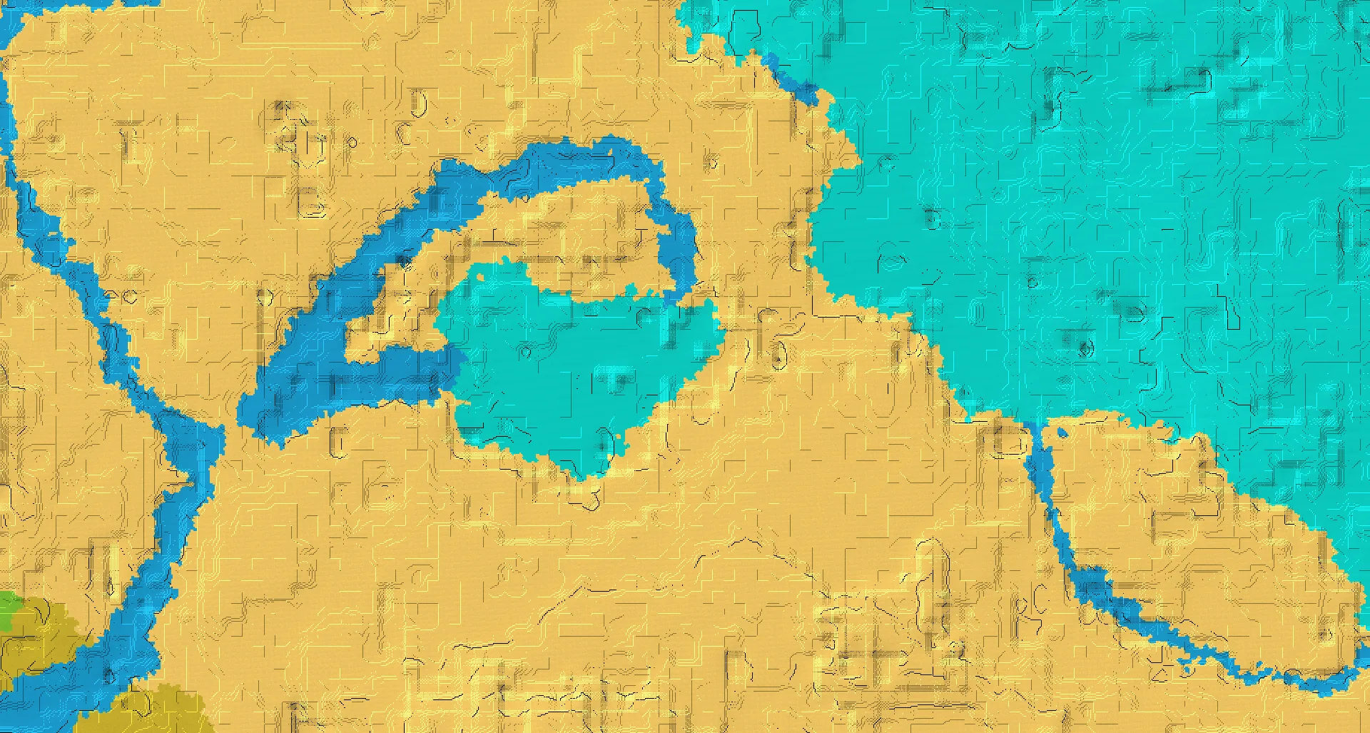 Seed map — Warm Ocean Northwest of a Desert Start with Desert Temple