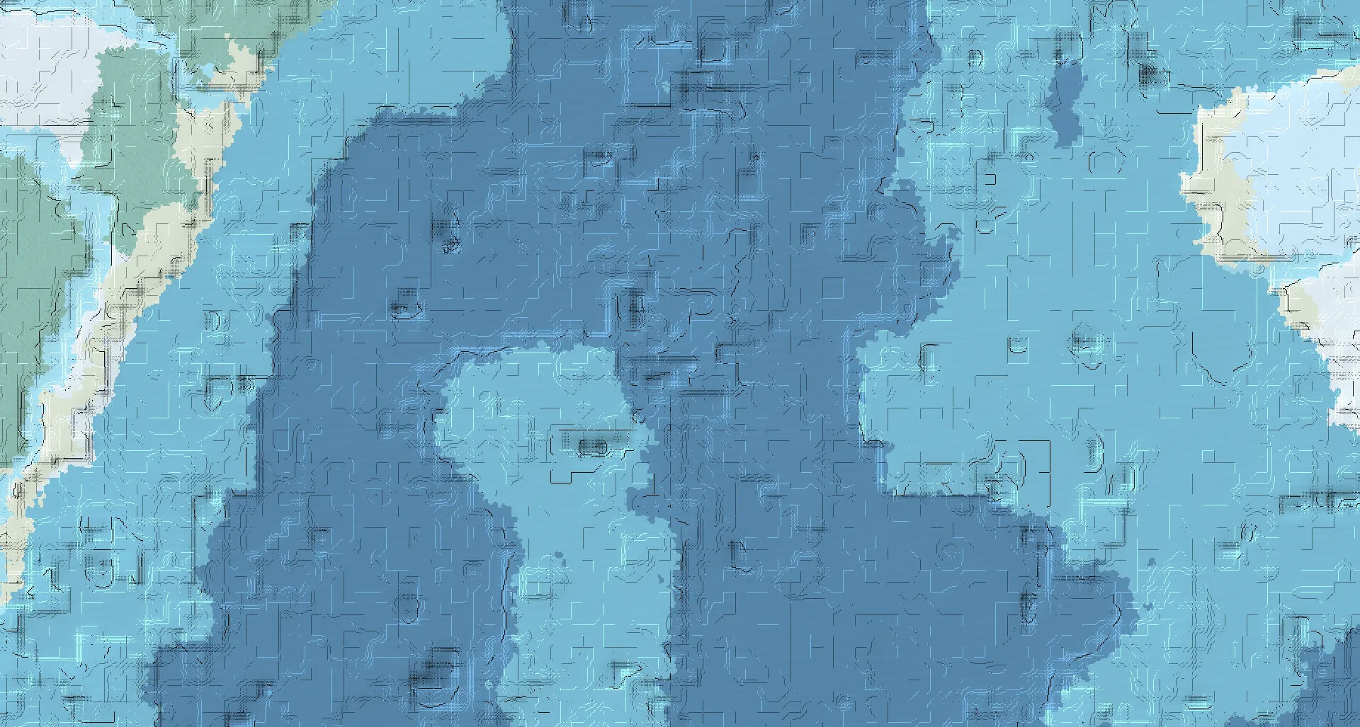 Seed map — Ocean Monument East of a Snowy Taiga Start