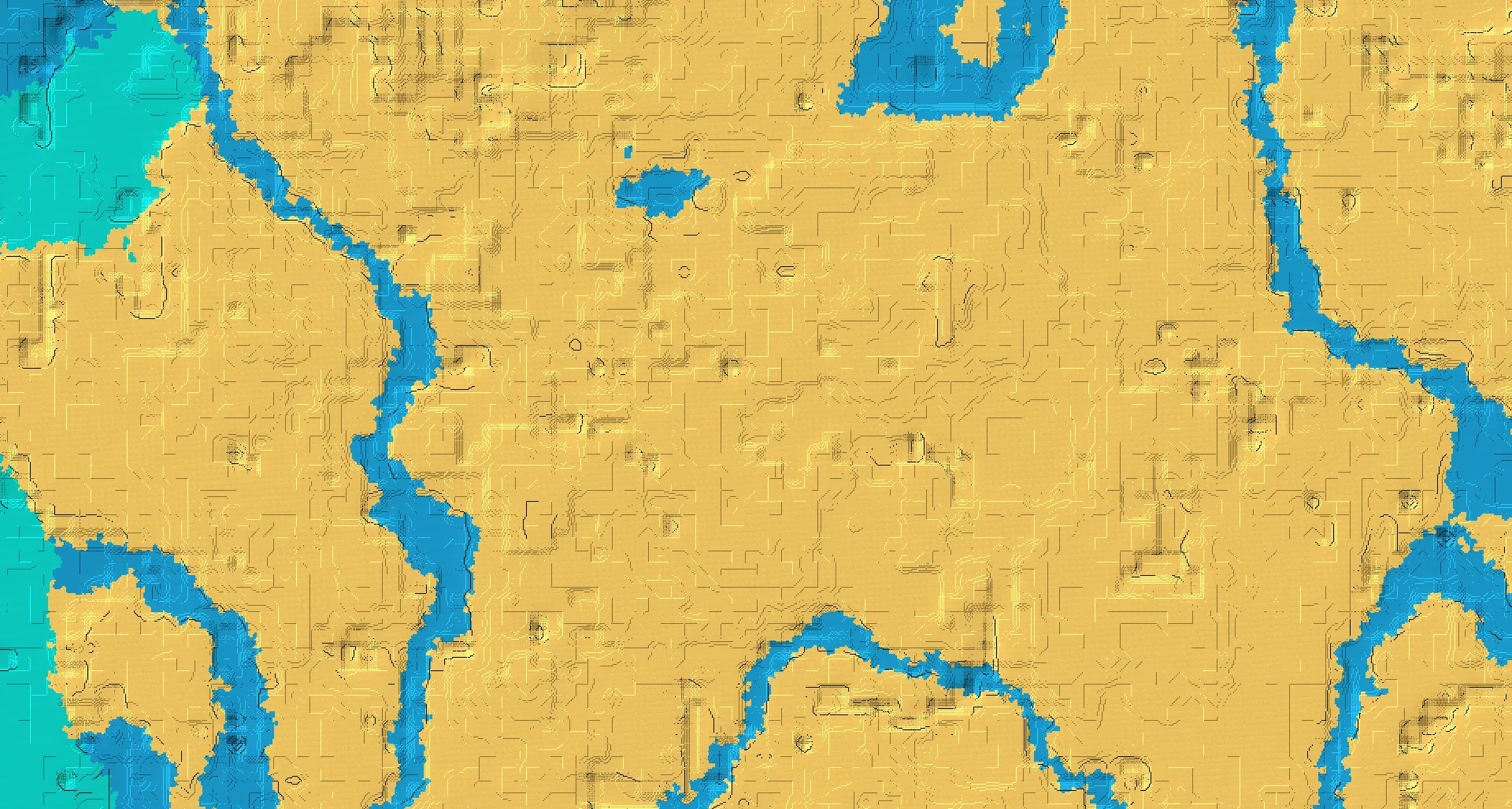 Seed map — Village North of the Desert Start with Ruined Portal