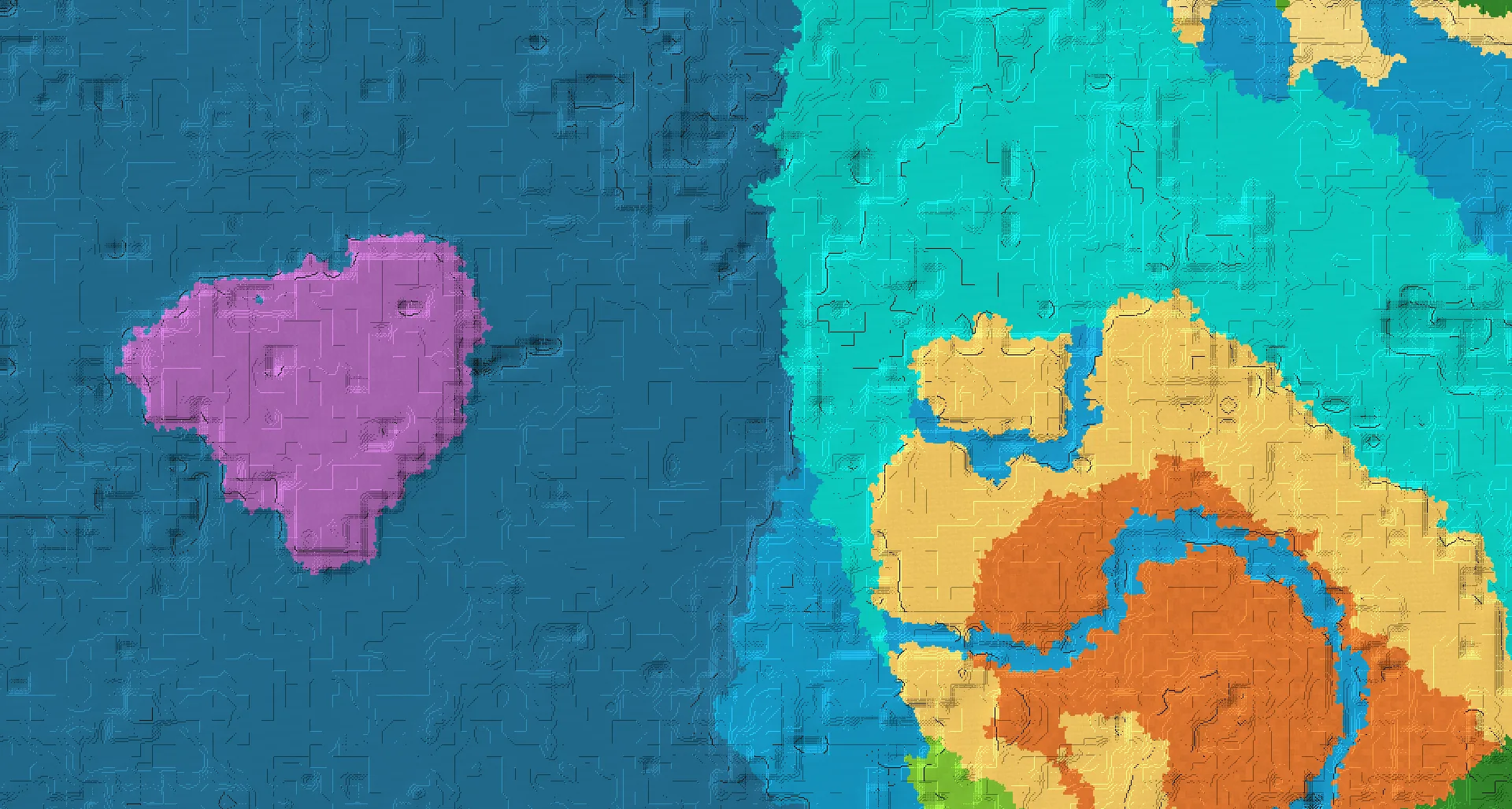 Seed map — Ocean monument and Mushroom Fields