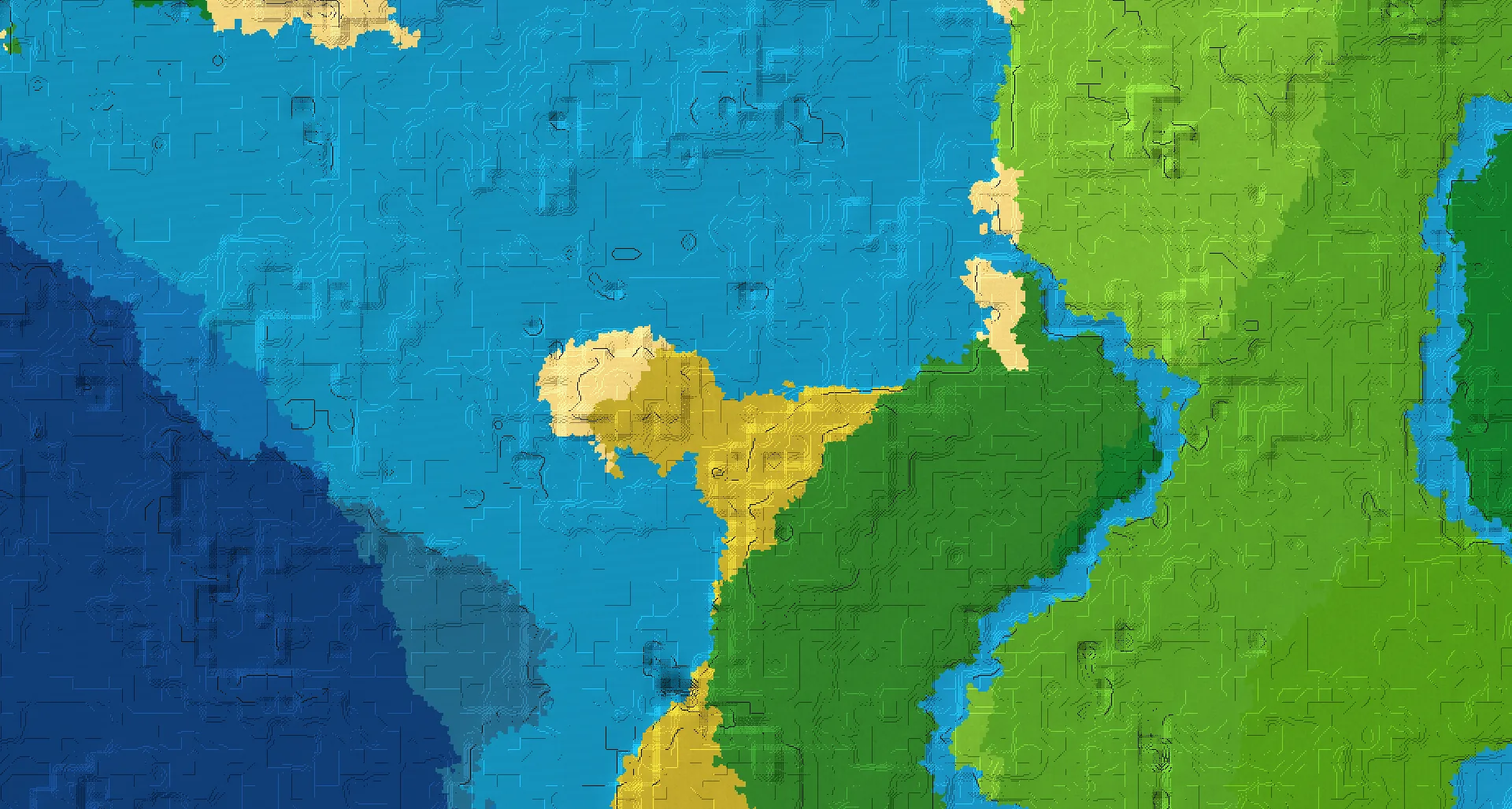 Seed map — Stronghold Southwest of a Jungle Start with Ruined Portal