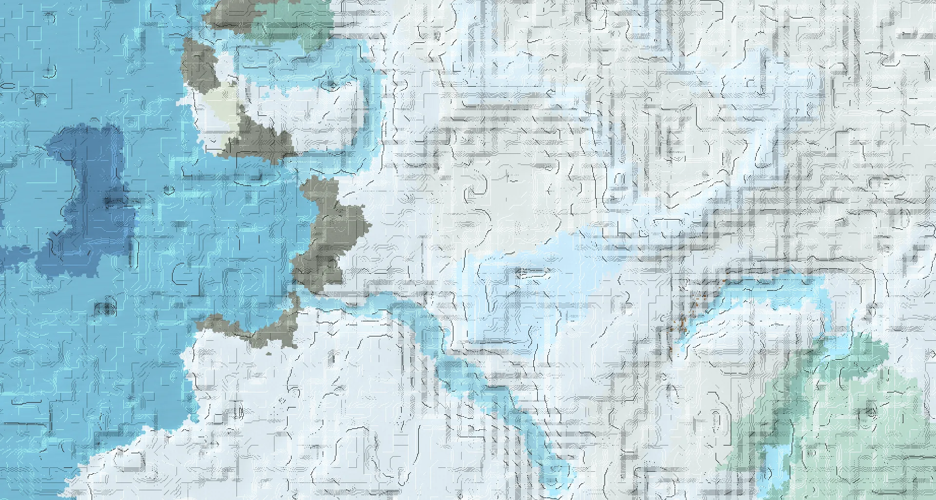 Seed map — Ice Spikes Southeast of a Snowy Plains Start with Pillager Outpost