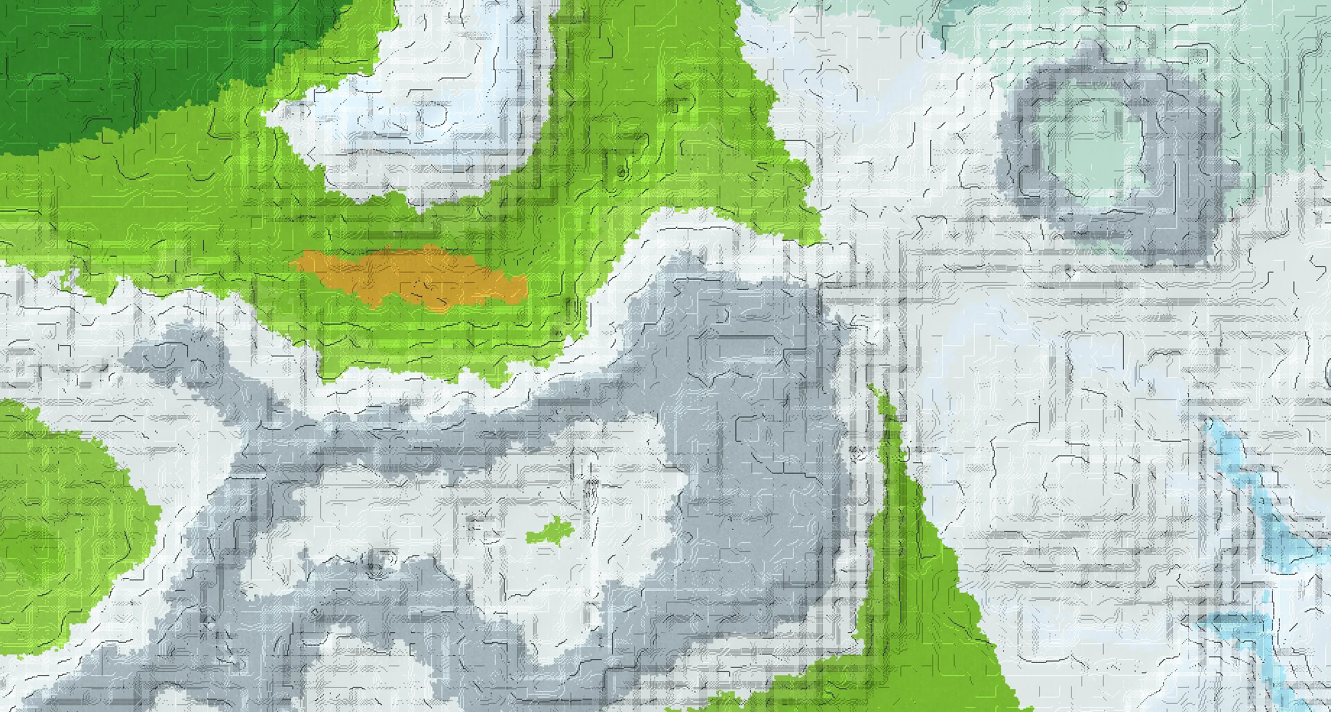 Seed map — Meadow Start and an Ancient City Route