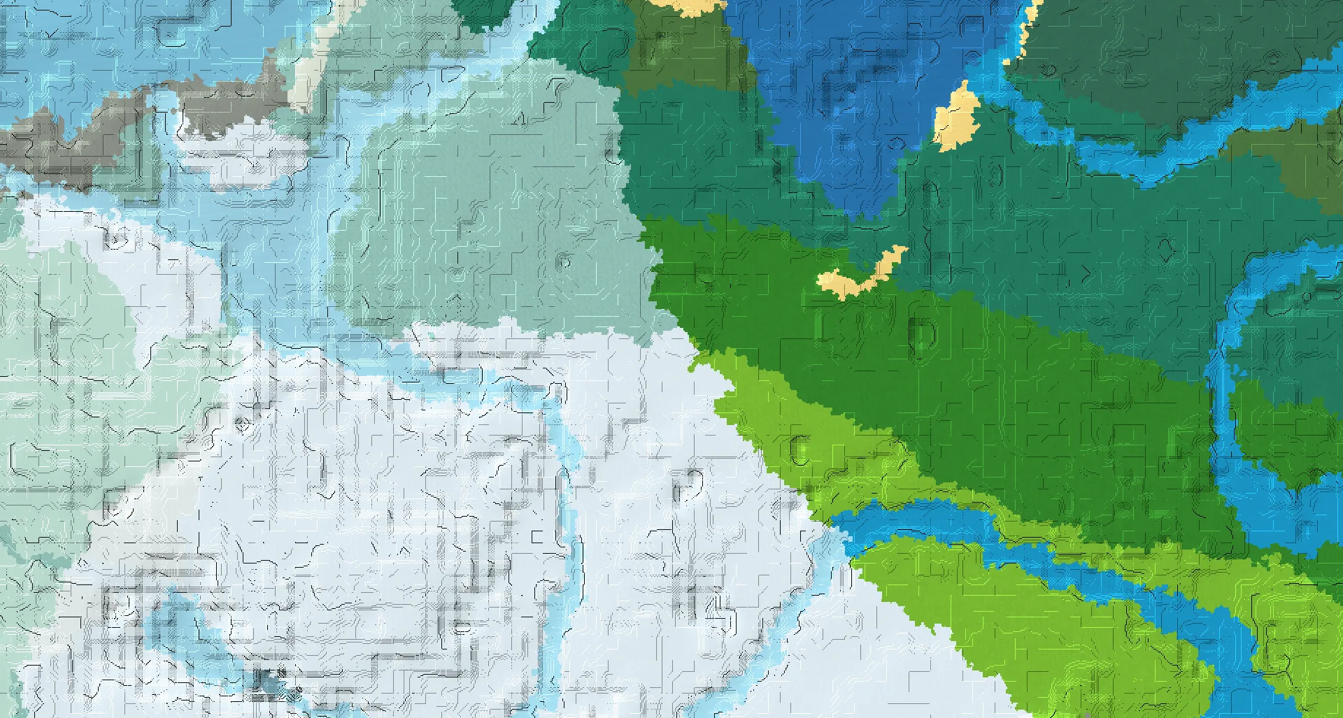 Seed map — Igloo South of a Taiga Start