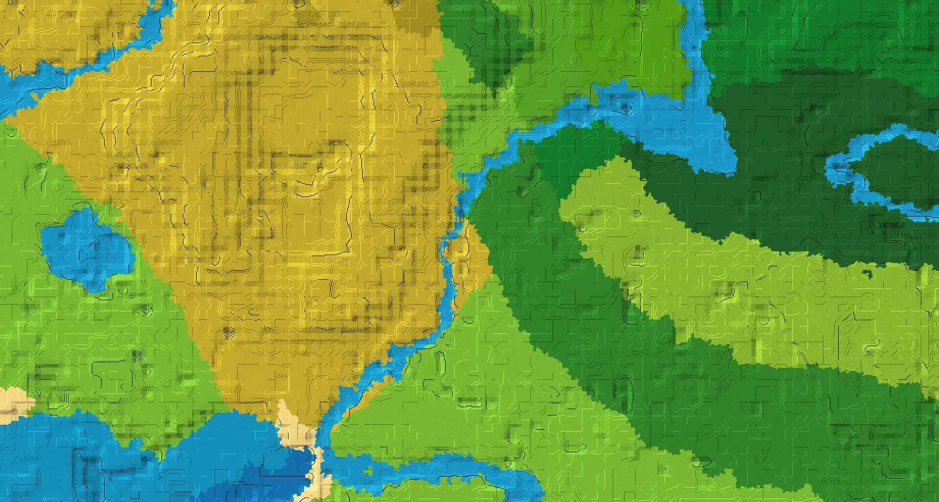 Seed map — Savanna village and Ruined portal at 0, 0