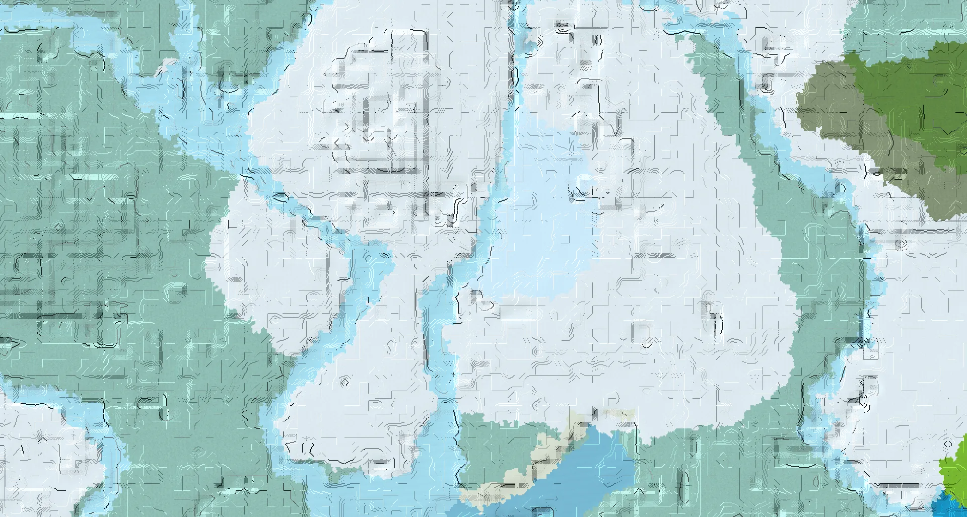 Seed map — Ice Spikes East of a Snowy Taiga Start