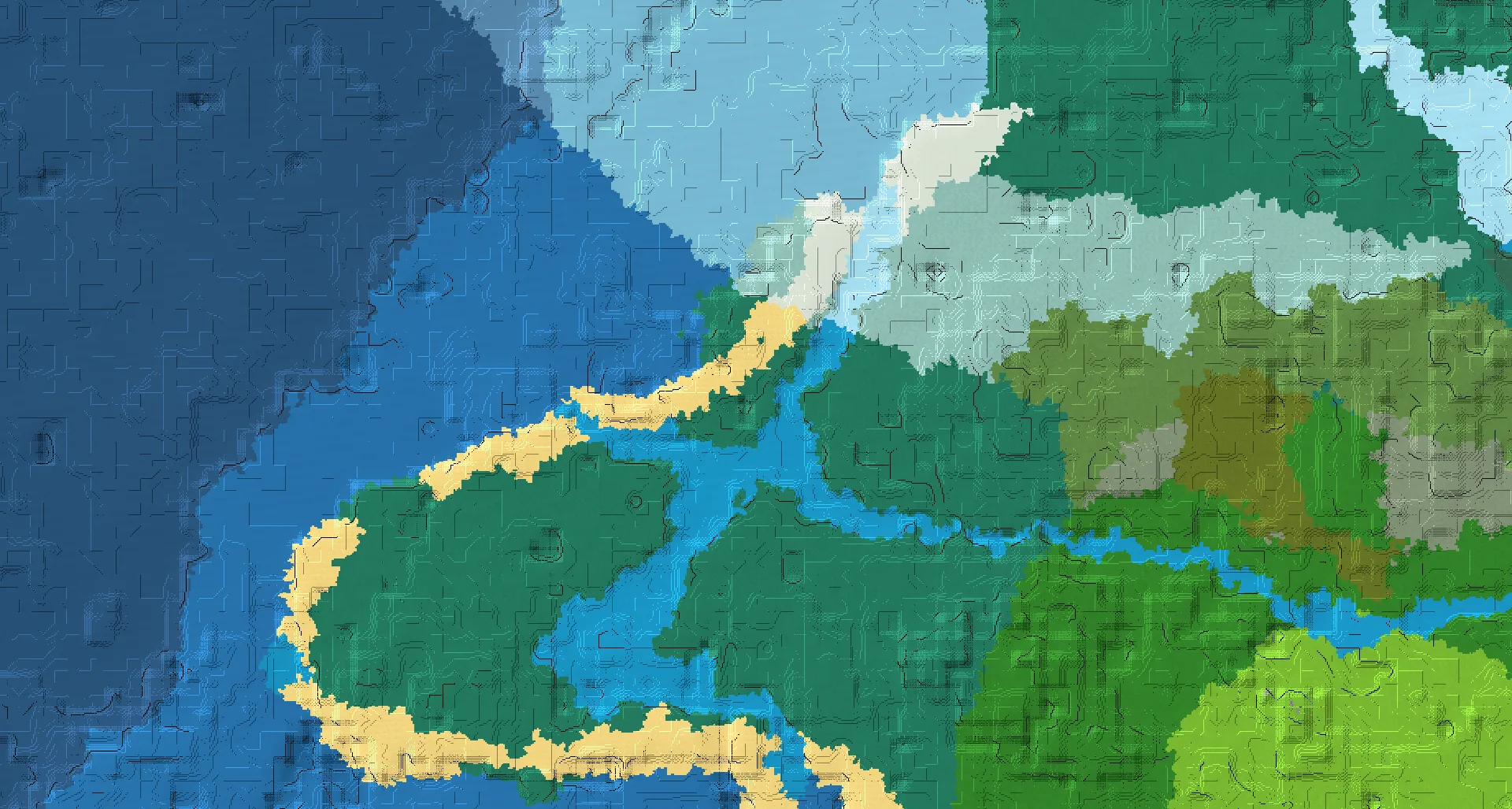 Seed map — Coastal taiga village and Lush cave inspection shelf