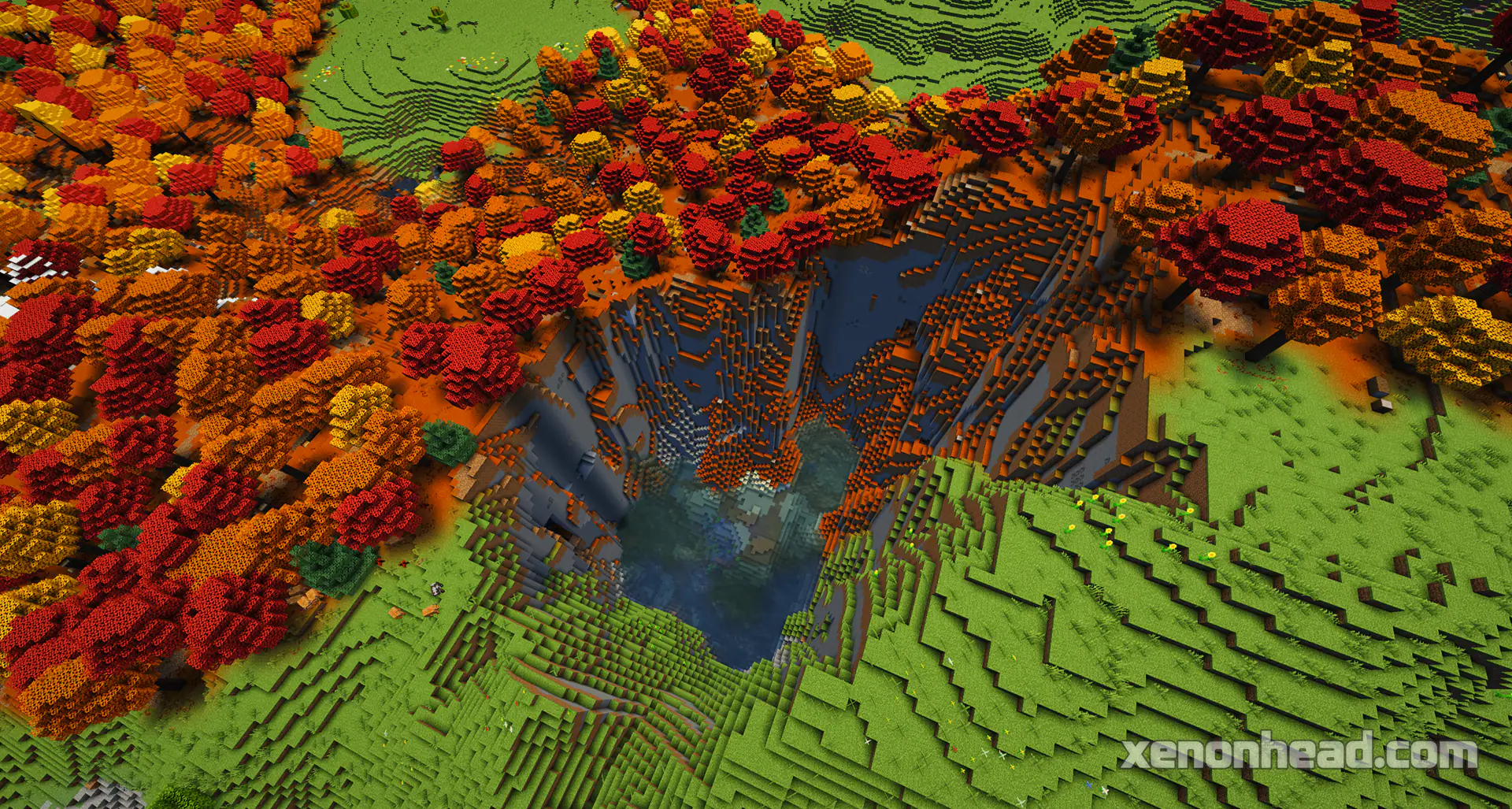 Huge sinkhole village spawn