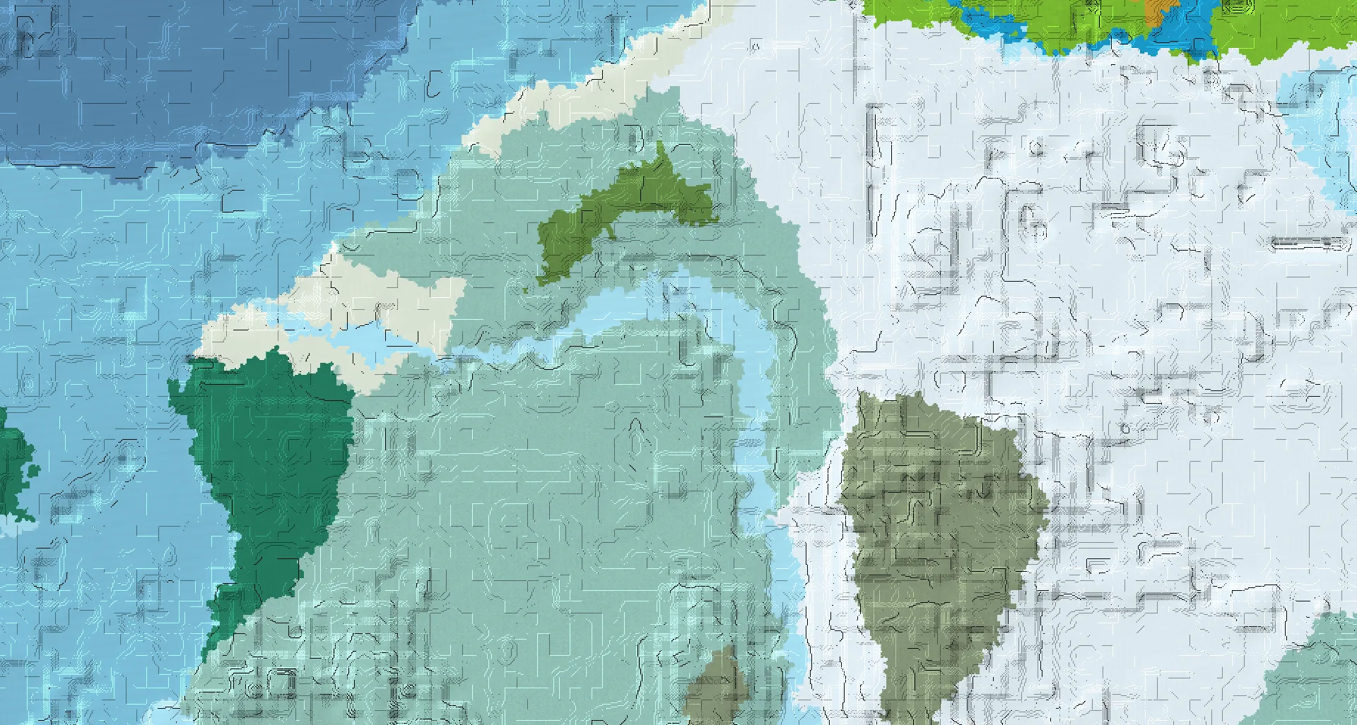 Seed map — Snowy Taiga Village and Pillager Outpost