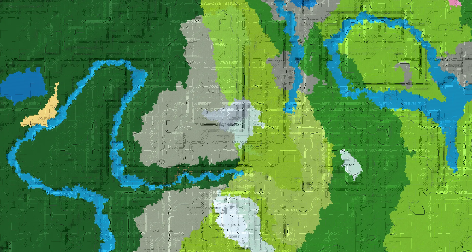 Seed map — Jagged Peaks West of a Birch Forest Start