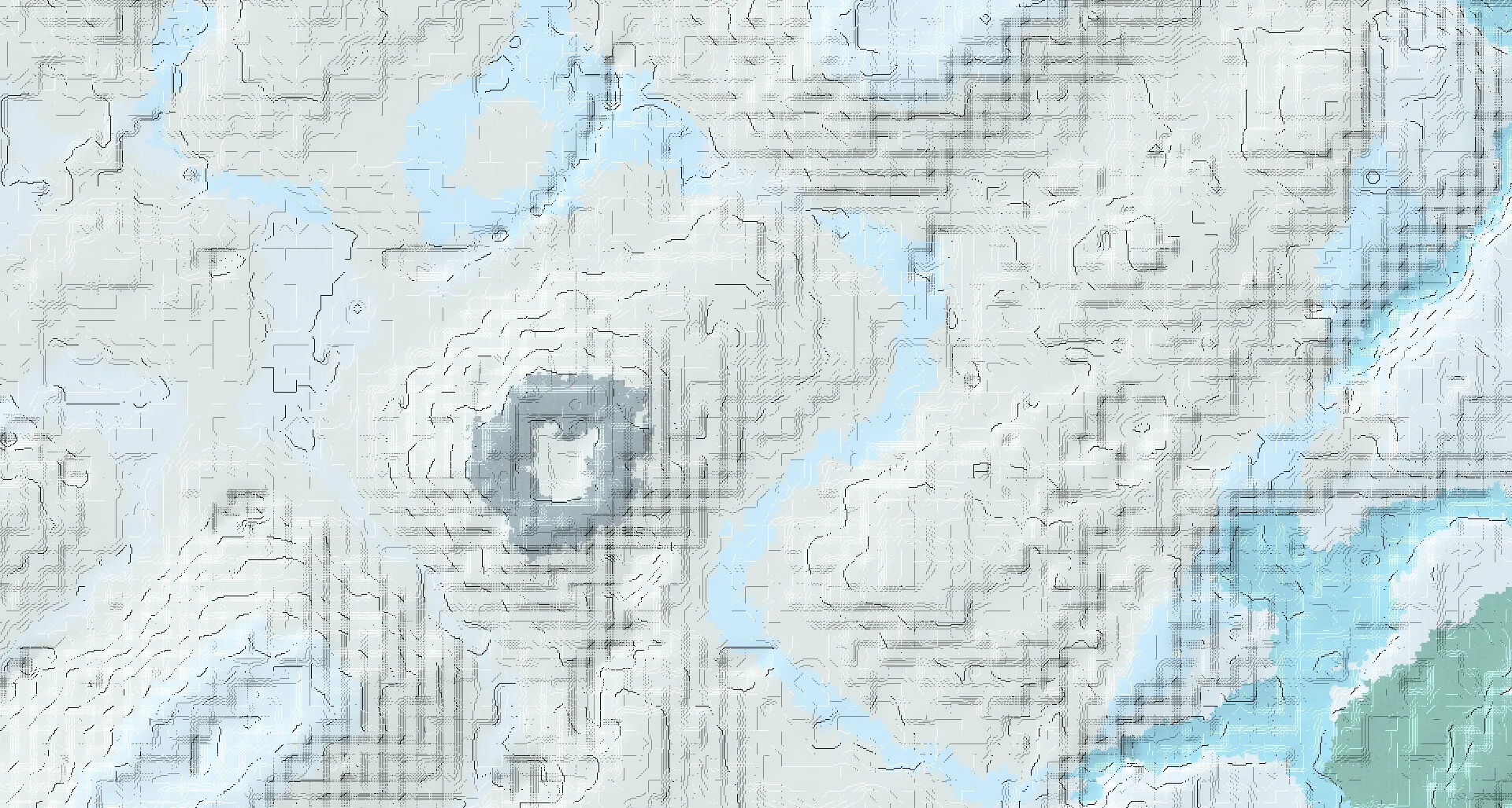 Seed map — Snowy Slopes Start and an Ancient City Route with Pillager Outpost