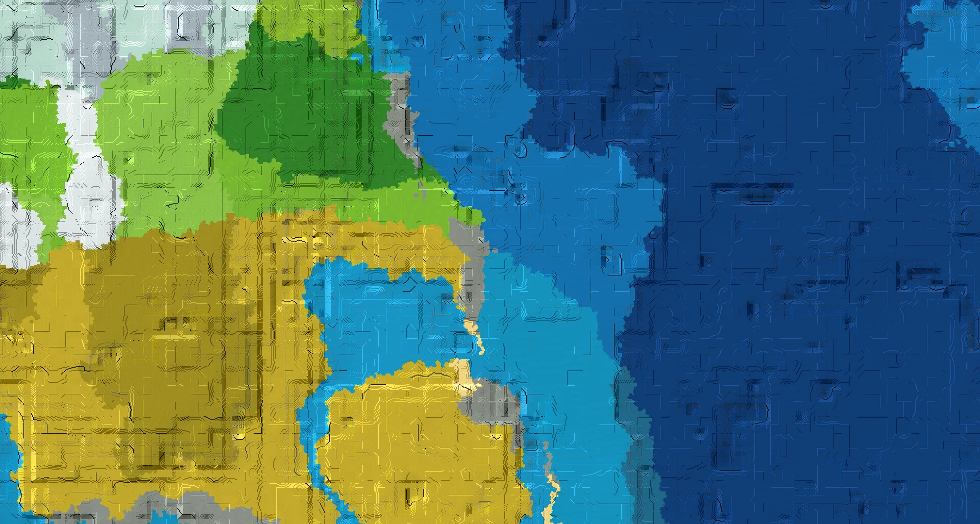 Seed map — Lukewarm Ocean East of a Savanna Start with Ruined Portal