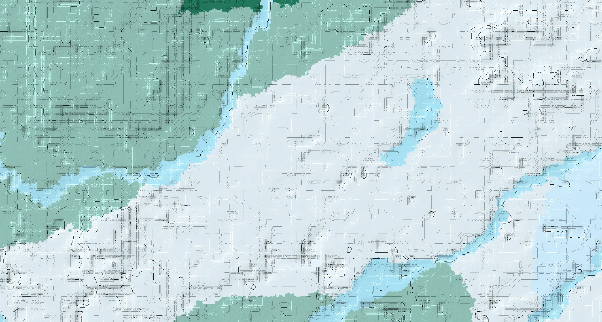 Seed map — Ruined Portal Southeast of a Snowy Taiga Start