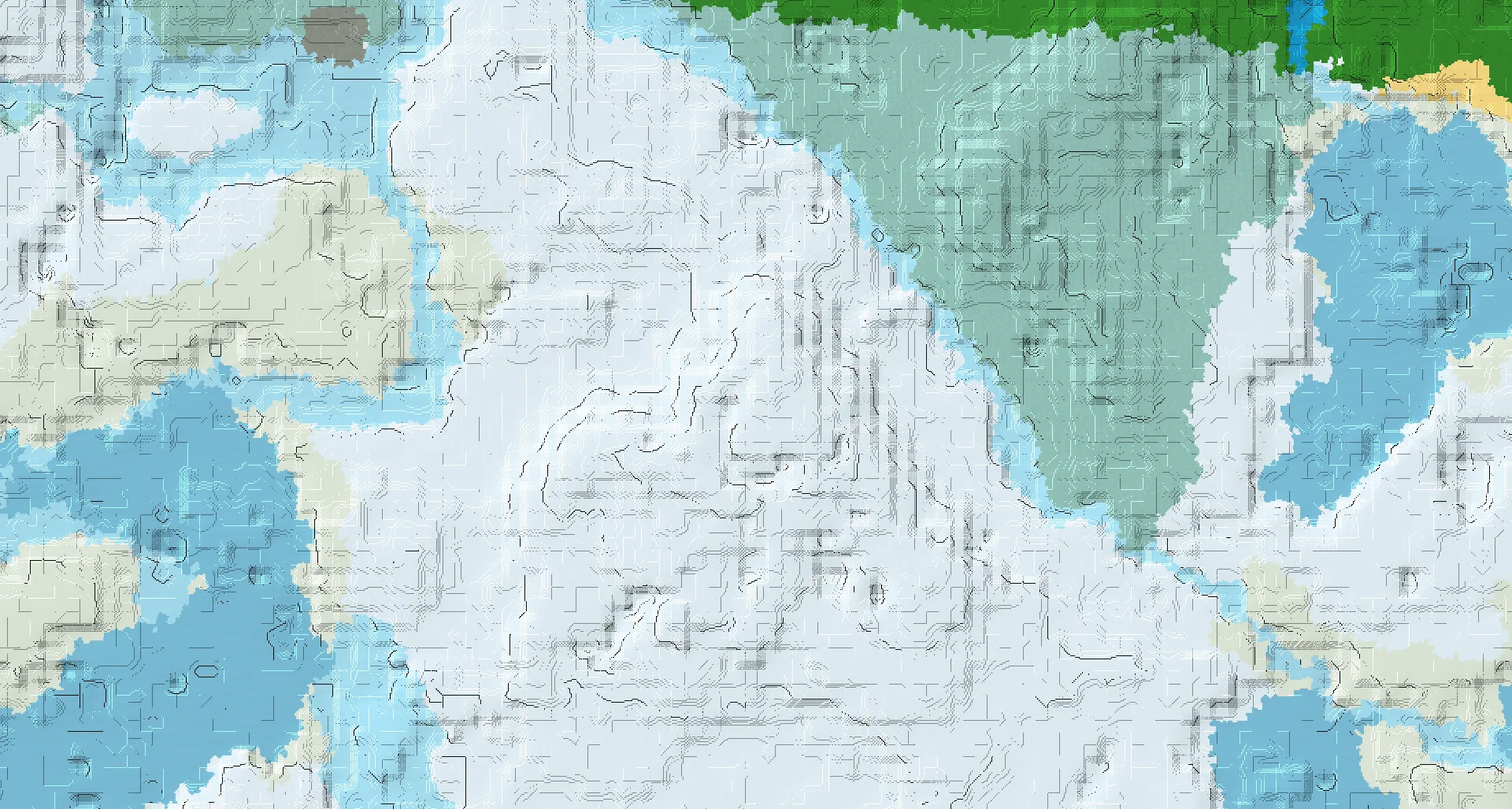Seed map — Village Southeast of the Snowy Plains Start