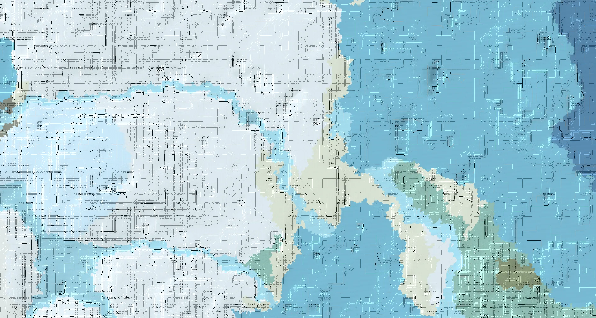 Seed map — Pillager Outpost Northwest of a Snowy Taiga Start