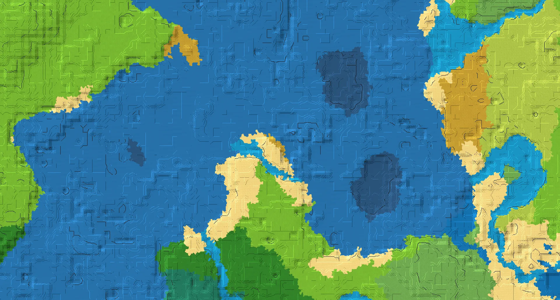 Seed map — Dappled Forest North of a Plains Start with Village
