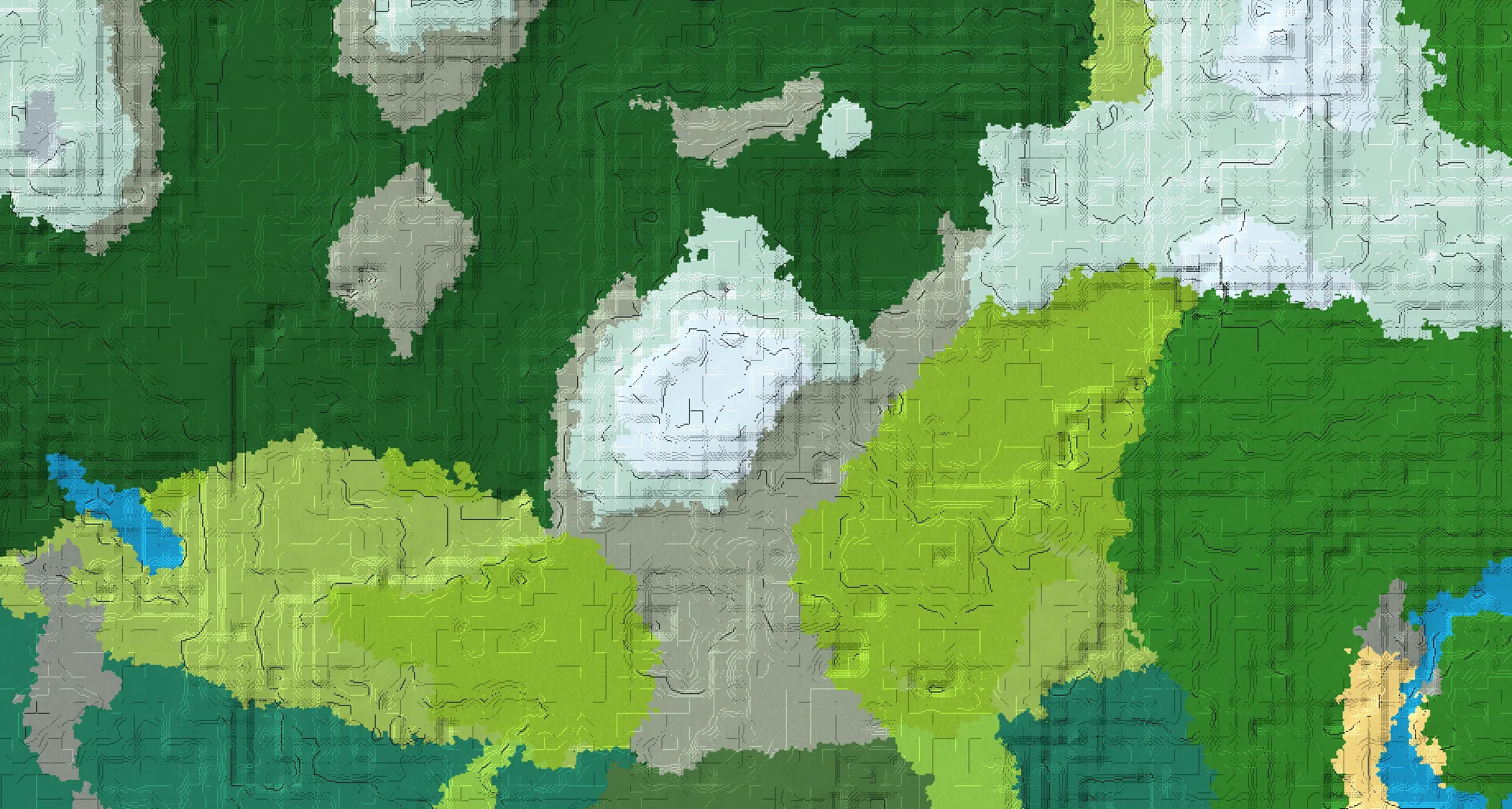 Seed map — Frozen Peaks Northwest of a Dripstone Caves Start