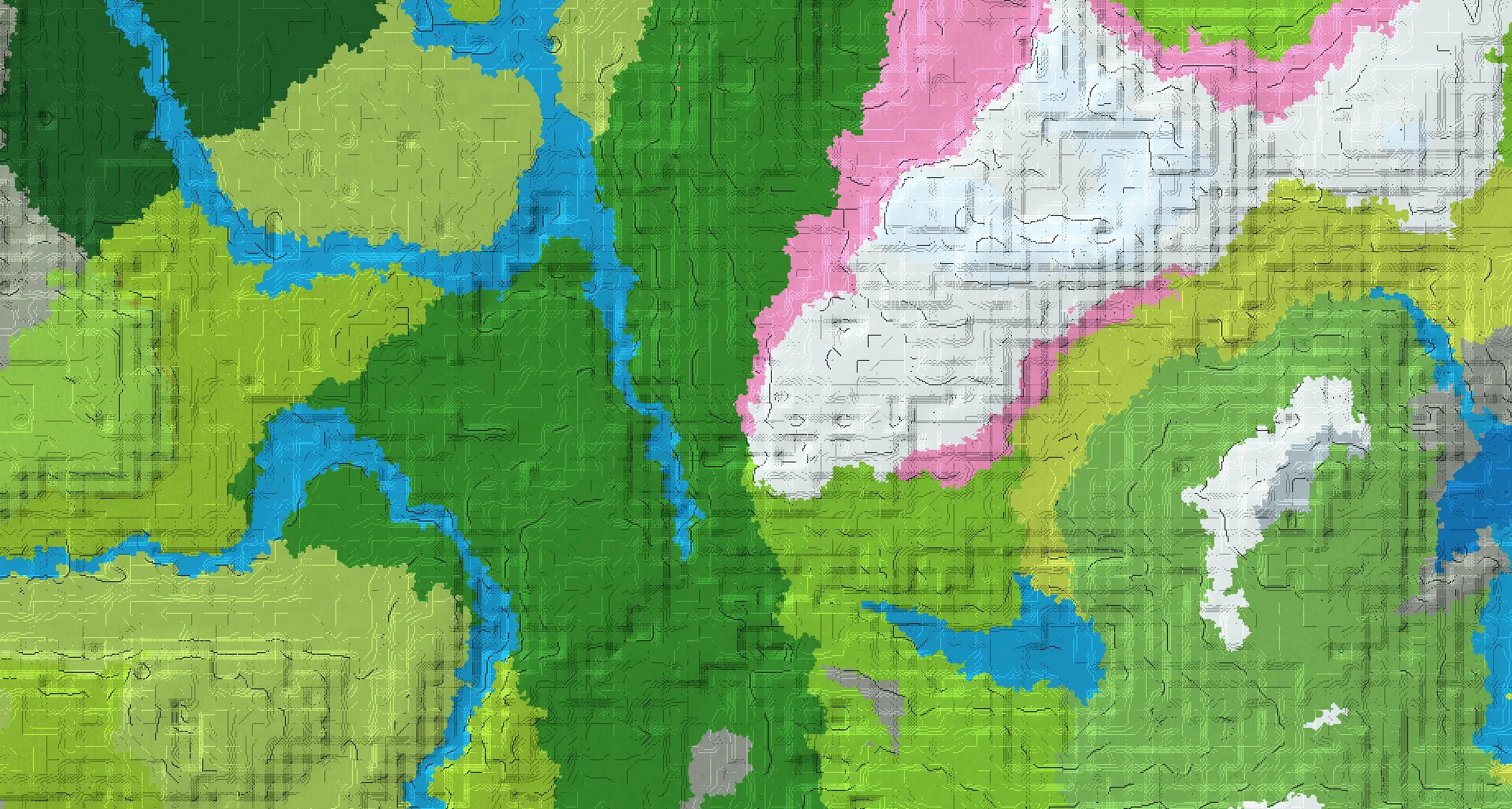 Seed map — Cherry Grove South of a Dripstone Caves Start