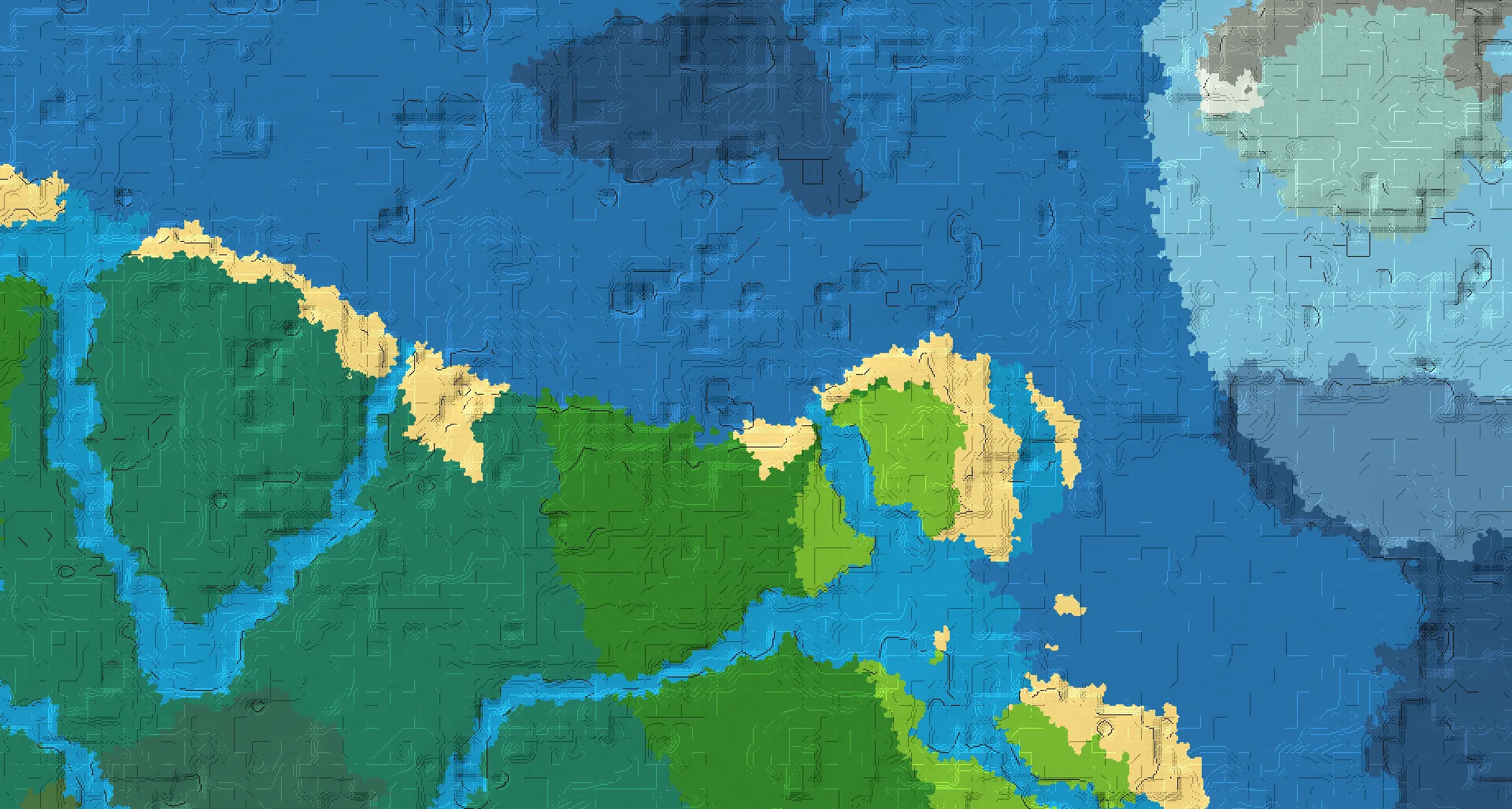 Seed map — Cold Ocean North of a Forest Start