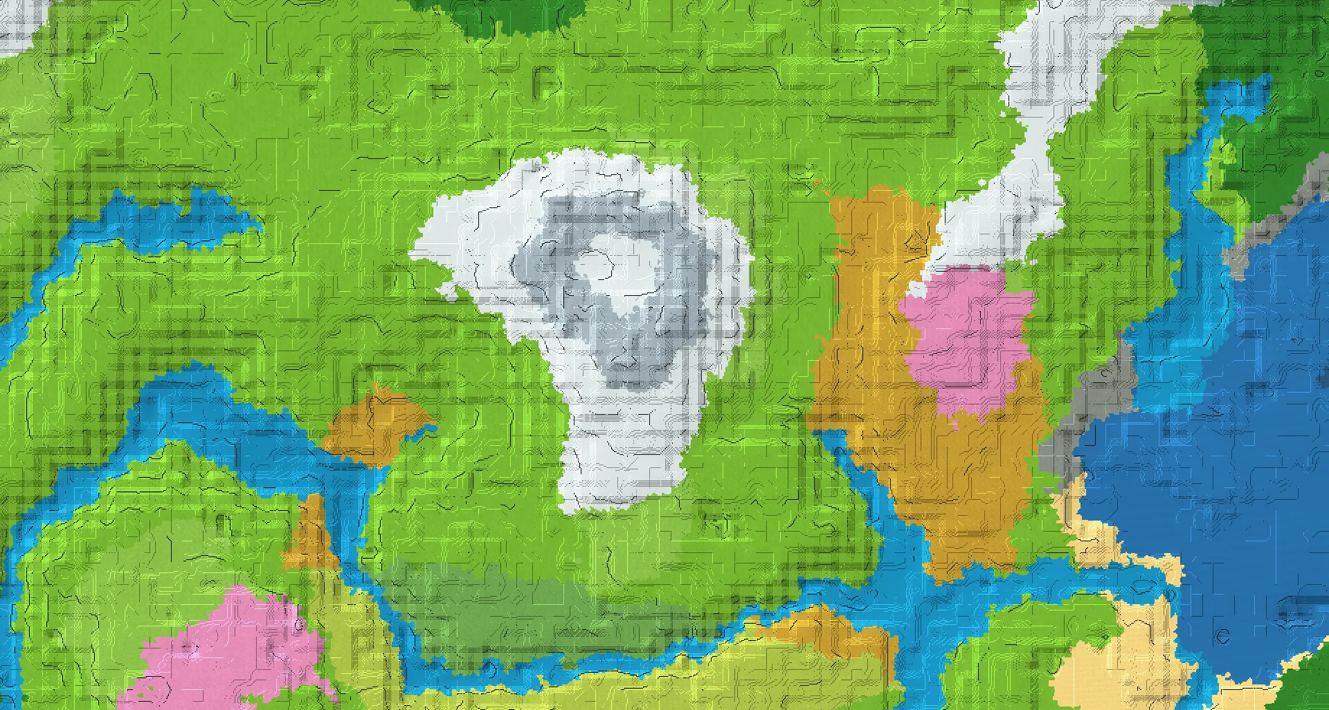 Seed map — Jagged Peaks North of a Plains Start