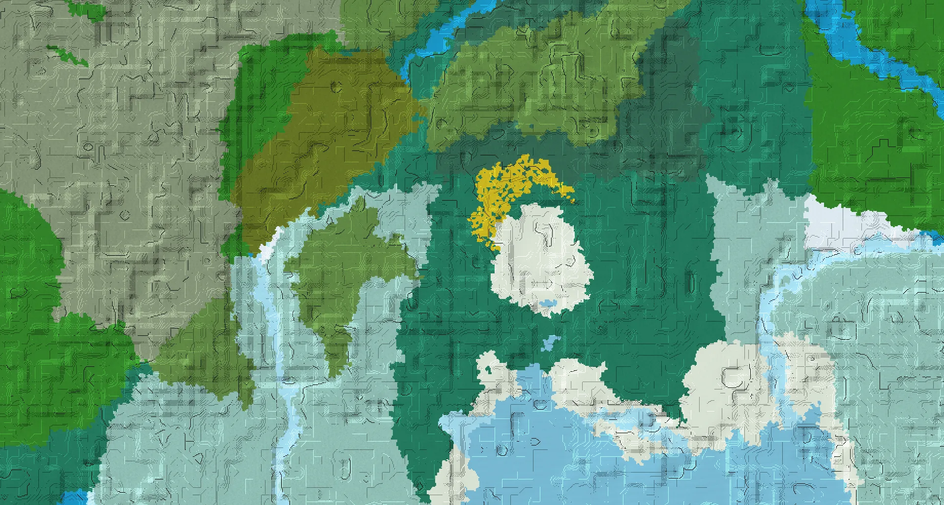 Seed map — Spruce Shore Village above Sulfur Caves