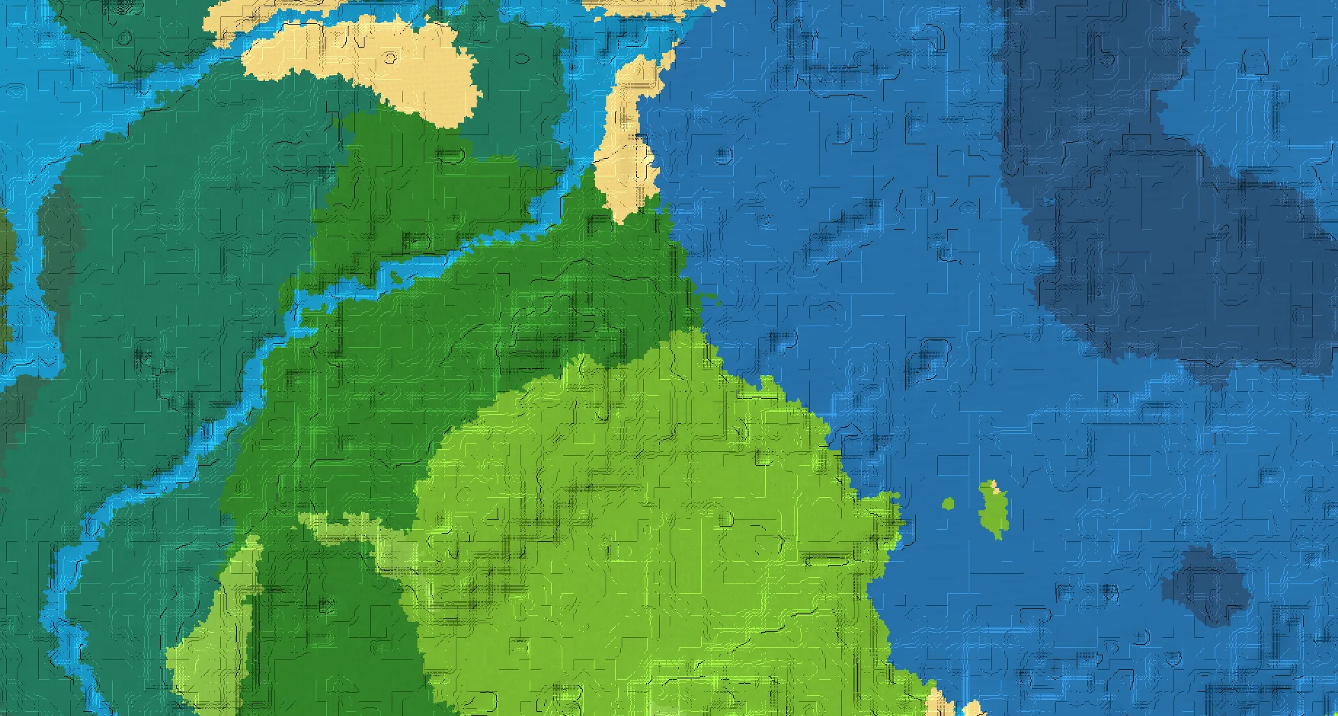 Seed map — 3 Villages near a Plains Start at 128, -208