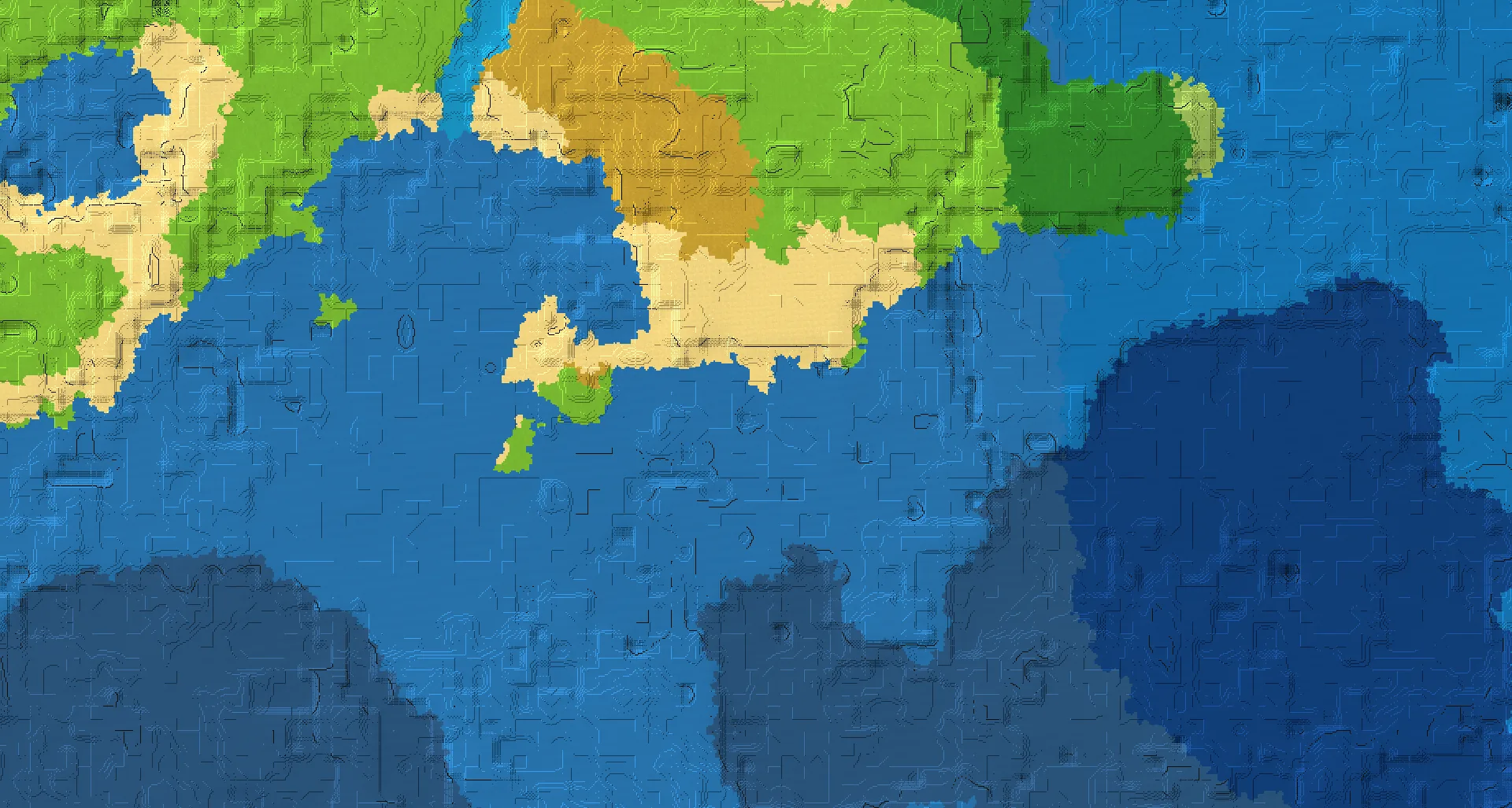 Seed map — Ocean Ruins South of a Dappled Forest Start