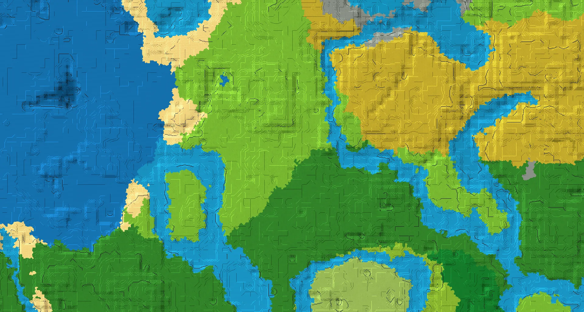 Seed map — Plains Start with Village at 0, 0 (Seed 4533311414465877964)