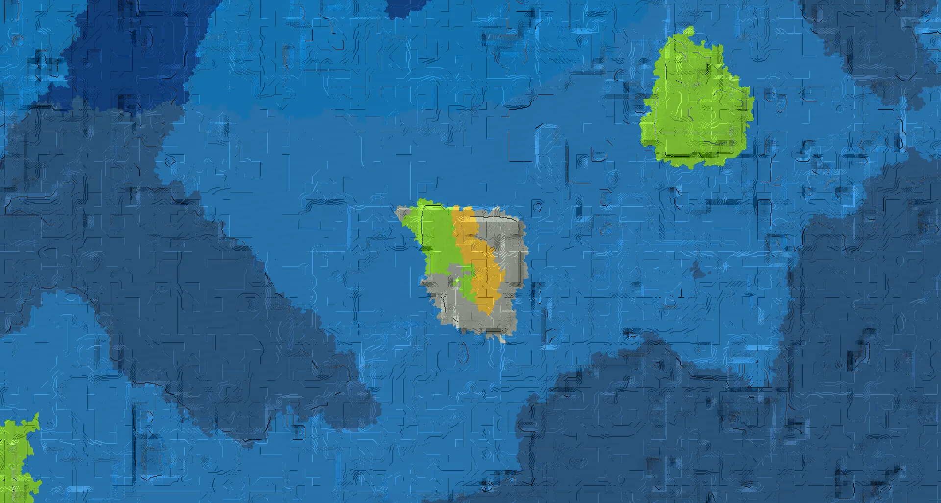 Seed map — Tiny village island