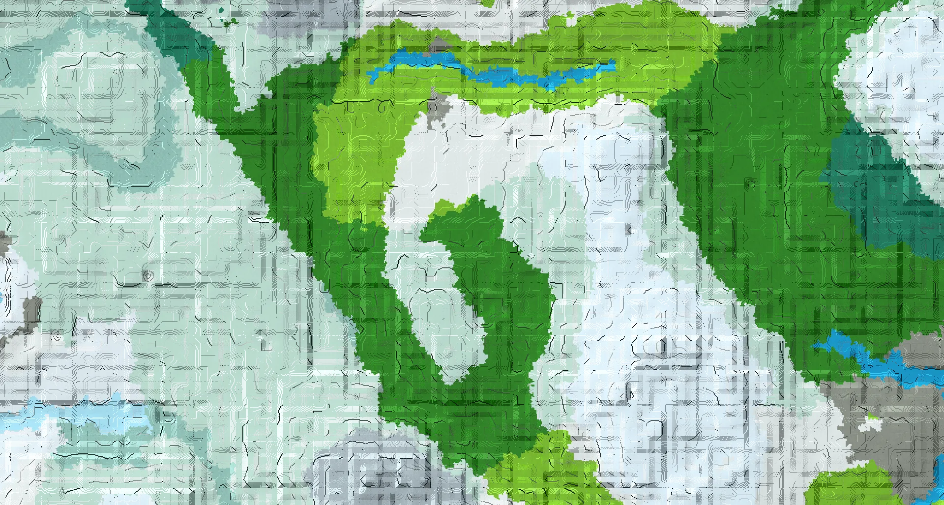 Seed map — Frozen Peaks Start and an Ancient City Route with Trail Ruins