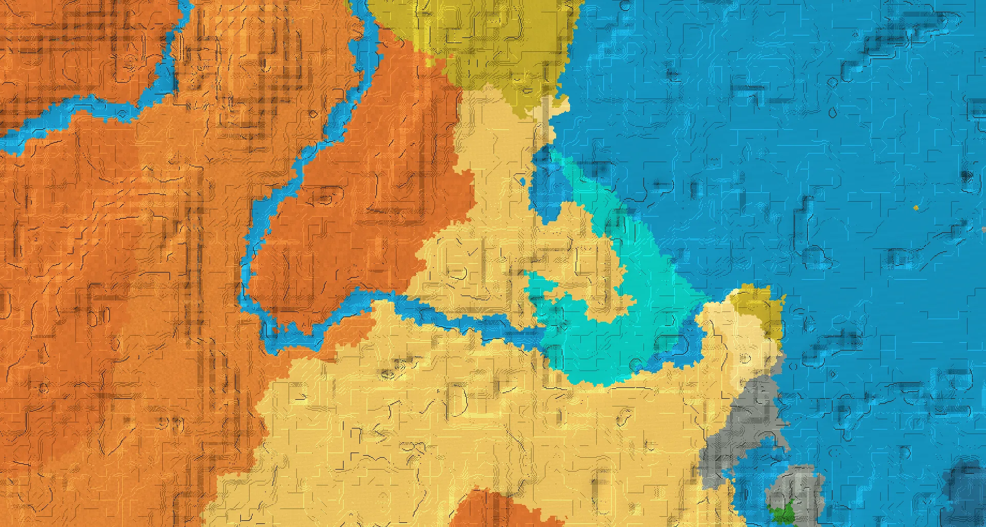 Seed map — Desert Start with Trial Chambers with Pillager Outpost
