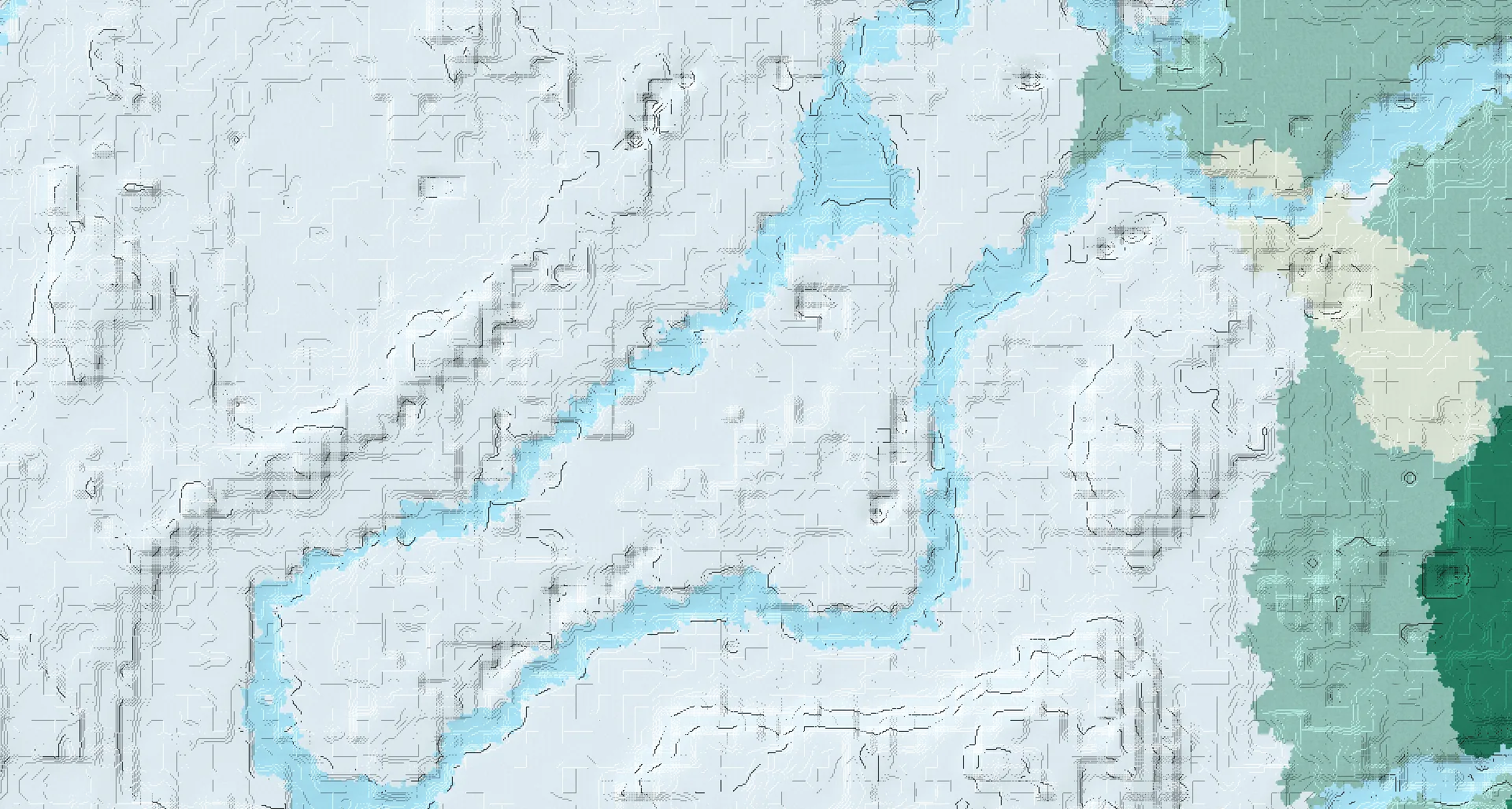 Seed map — Snowy Plains Start with Pillager Outpost