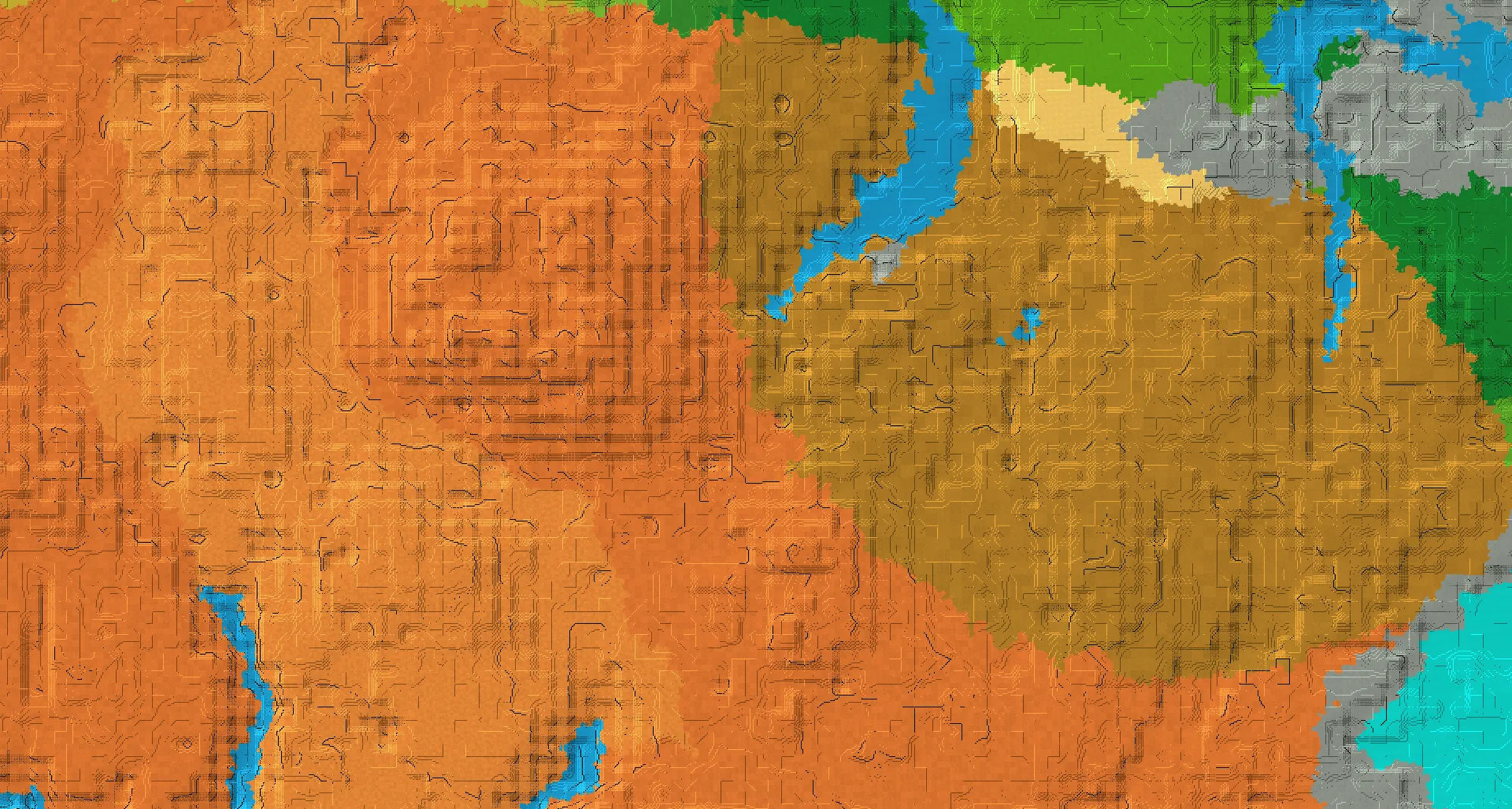 Seed map — Badlands Southwest of a Wooded Badlands Start