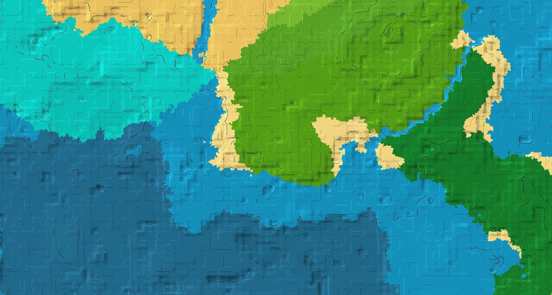 Seed map — Jungle Temple Southwest of a Sparse Jungle Start with Ruined Portal