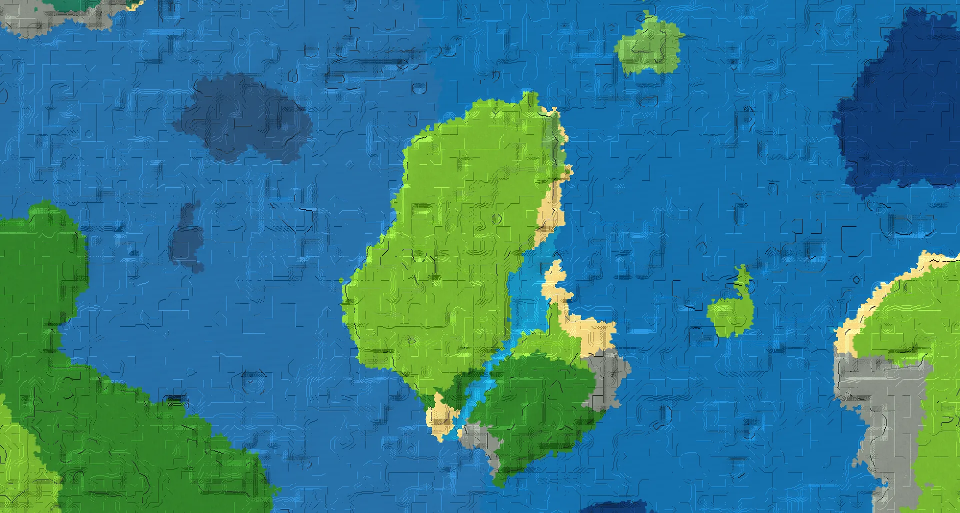 Seed map — Ocean-focused Plains Start with a Village at -192, 336