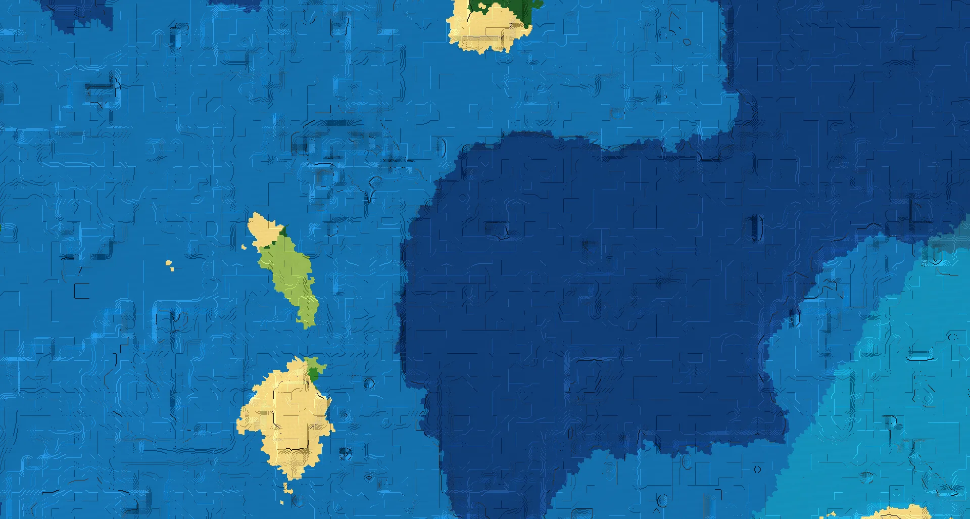 Seed map — Dark Forest Ocean Start with a Shipwreck