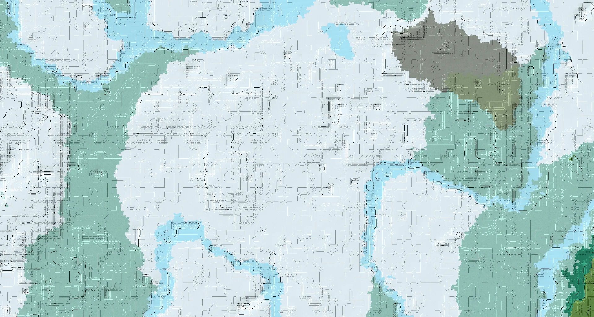 Seed map — Snowy Settlement Routes in Both Editions