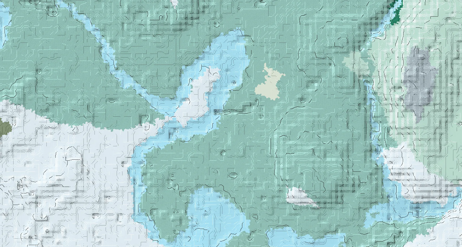 Seed map — Igloo East of a Snowy Taiga Start with Village