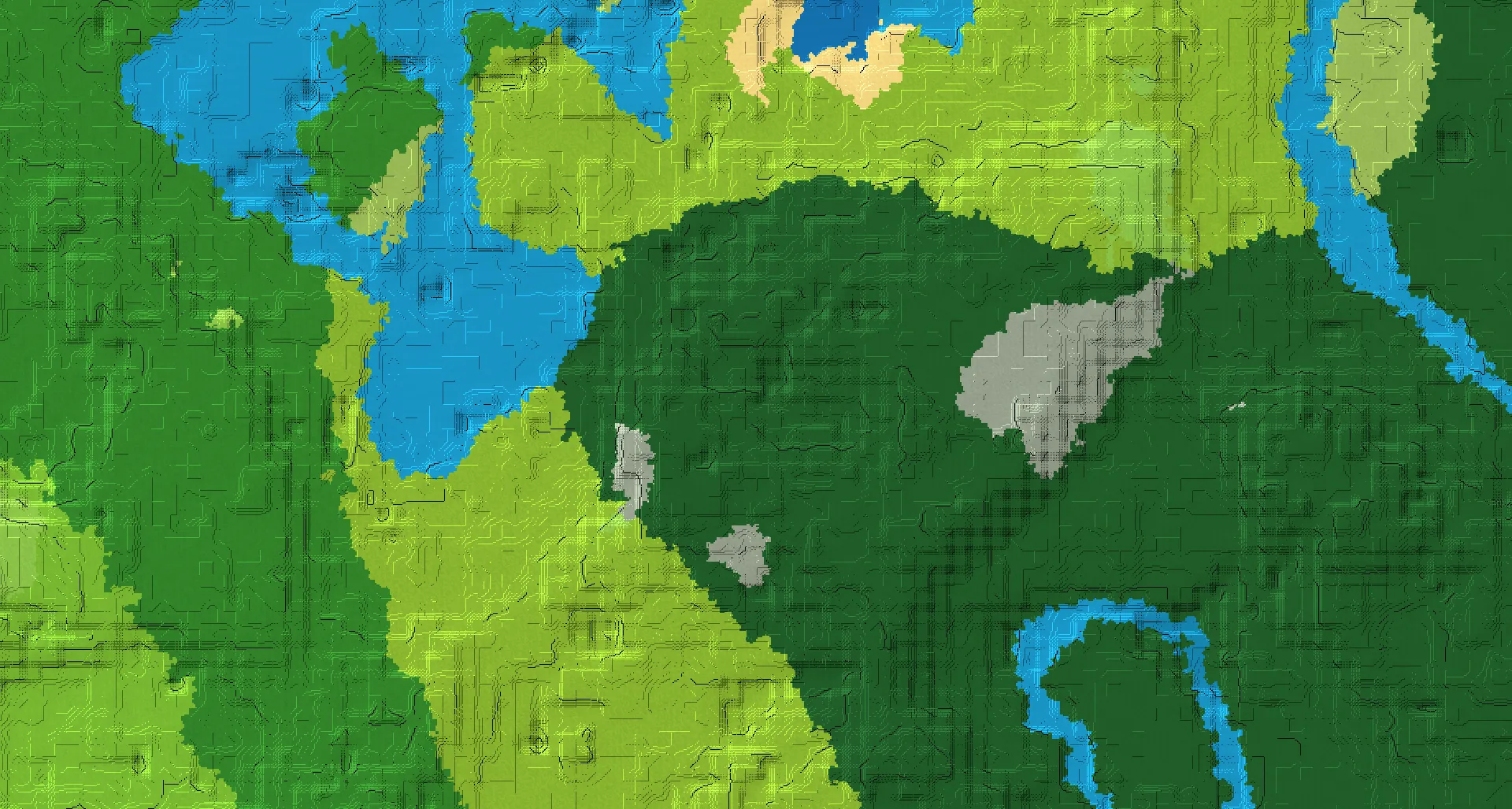 Seed map — Woodland Mansion Southeast of the Dark Forest Start with Ruined Portal