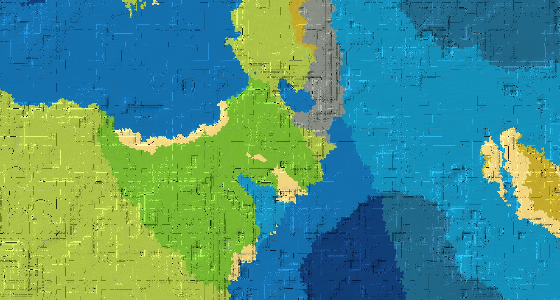 Seed map — Plains Start with Village with Ocean Monument