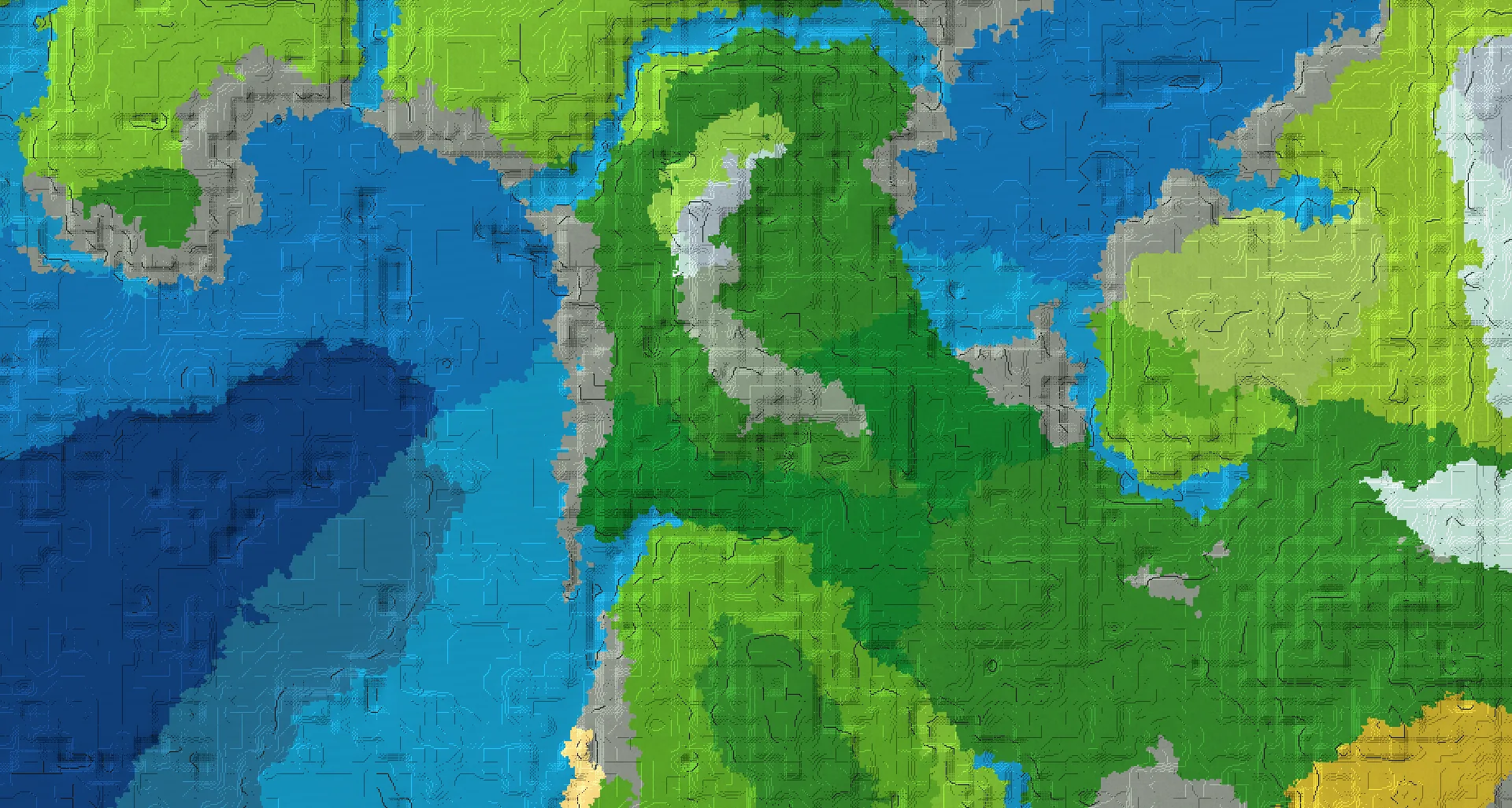 Seed map — Stony Peaks East of a Jungle Start