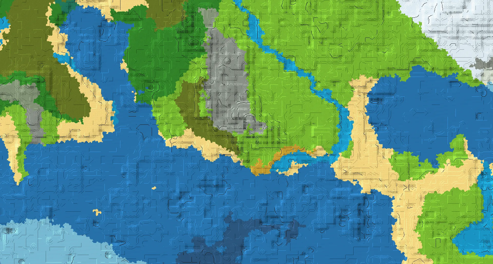 Seed map — Floating village mountain bridge