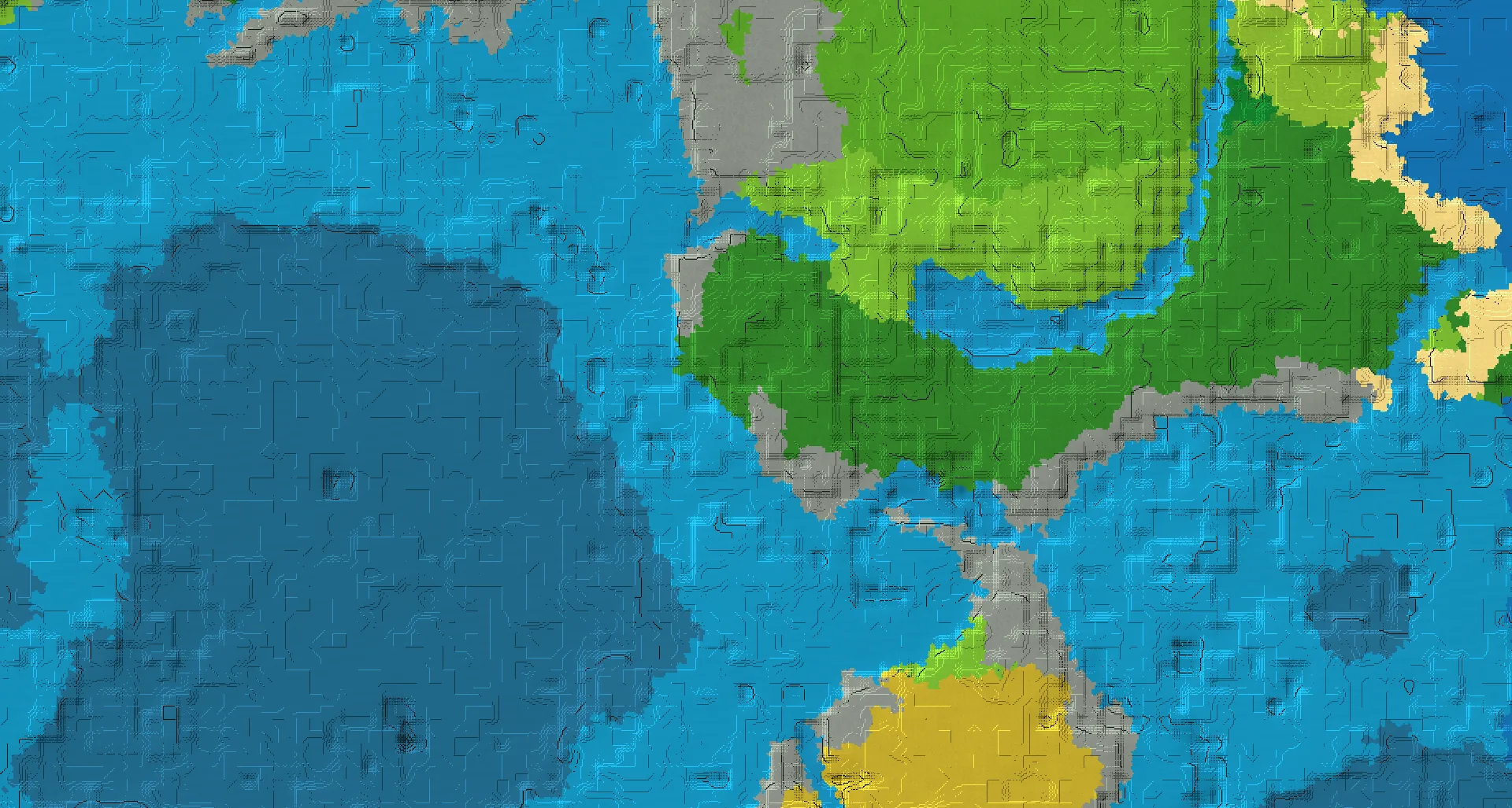 Seed map — Stony Shore West of a Forest Start with Ruined Portal