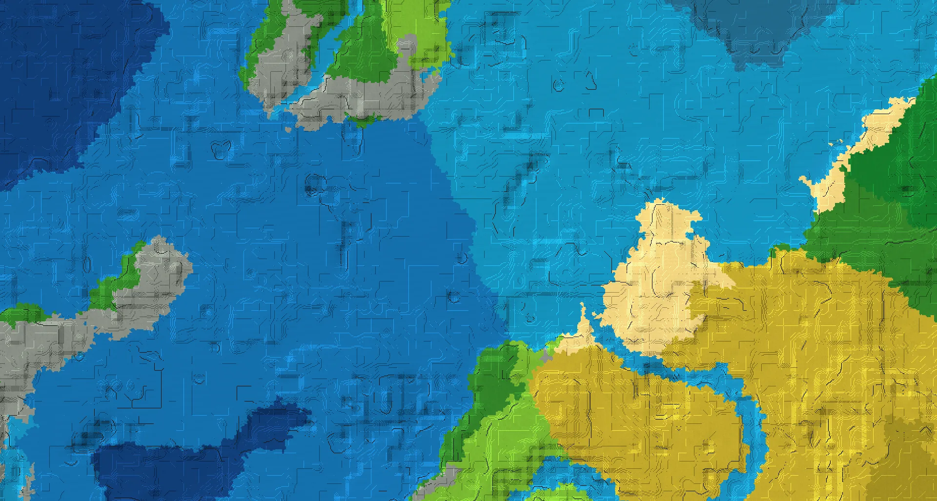 Seed map — Ocean-focused Start in Forest at 288, 112