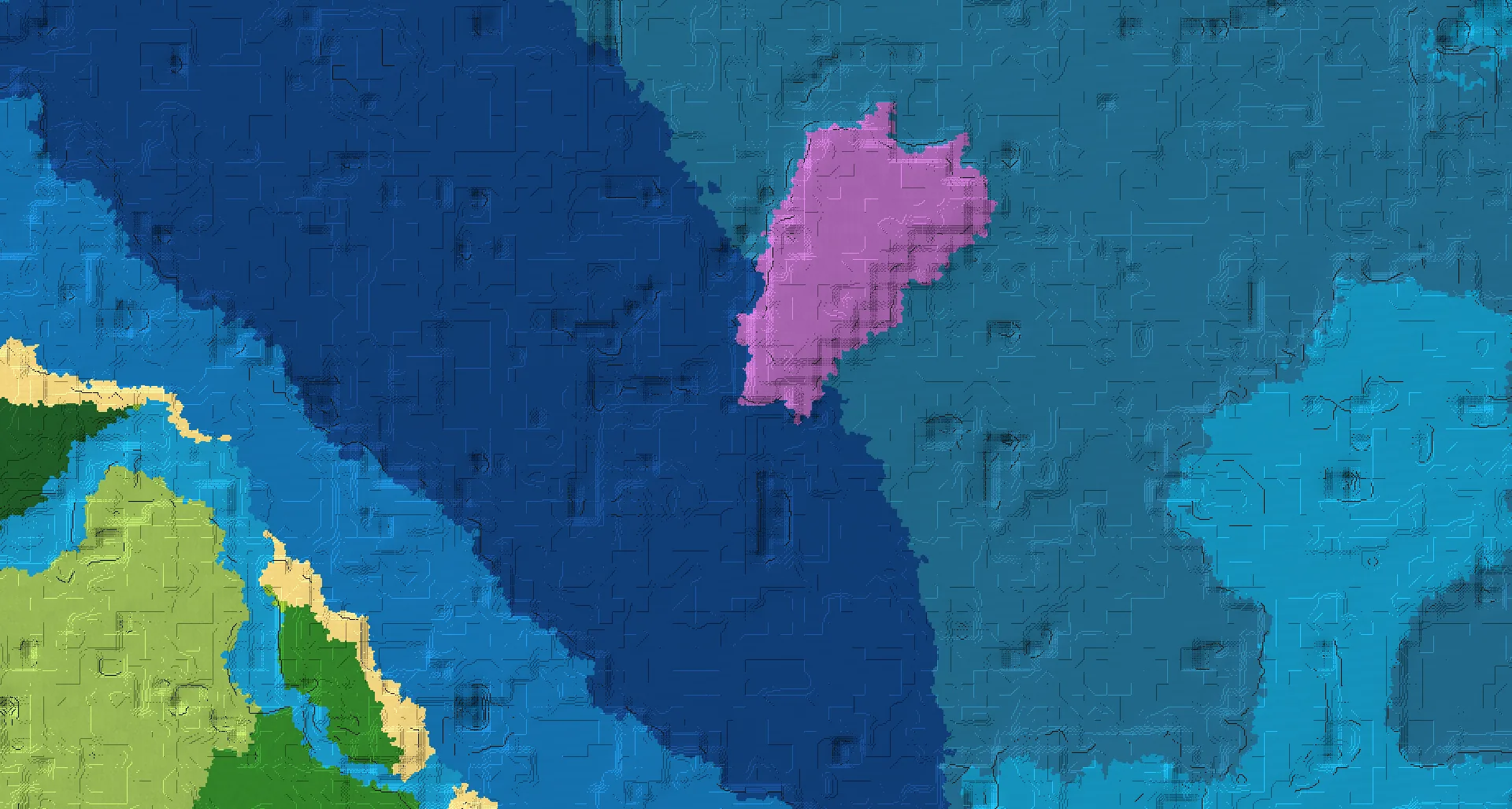 Seed map — Mushroom Fields Northeast of a Forest Start with Ruined Portal