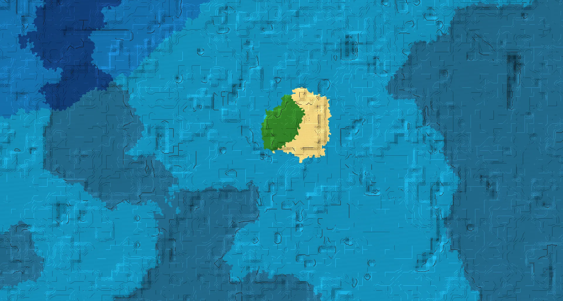 Seed map — Forest Ocean Start with a Shipwreck with Ocean Monument